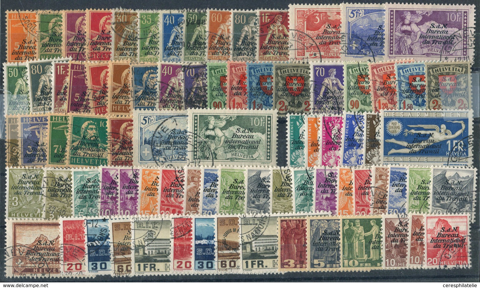 Suisse, Service BIT, émissions De 1922-43 Obl., TB, Cote SBK 2236 FS - Collections (en Albums)