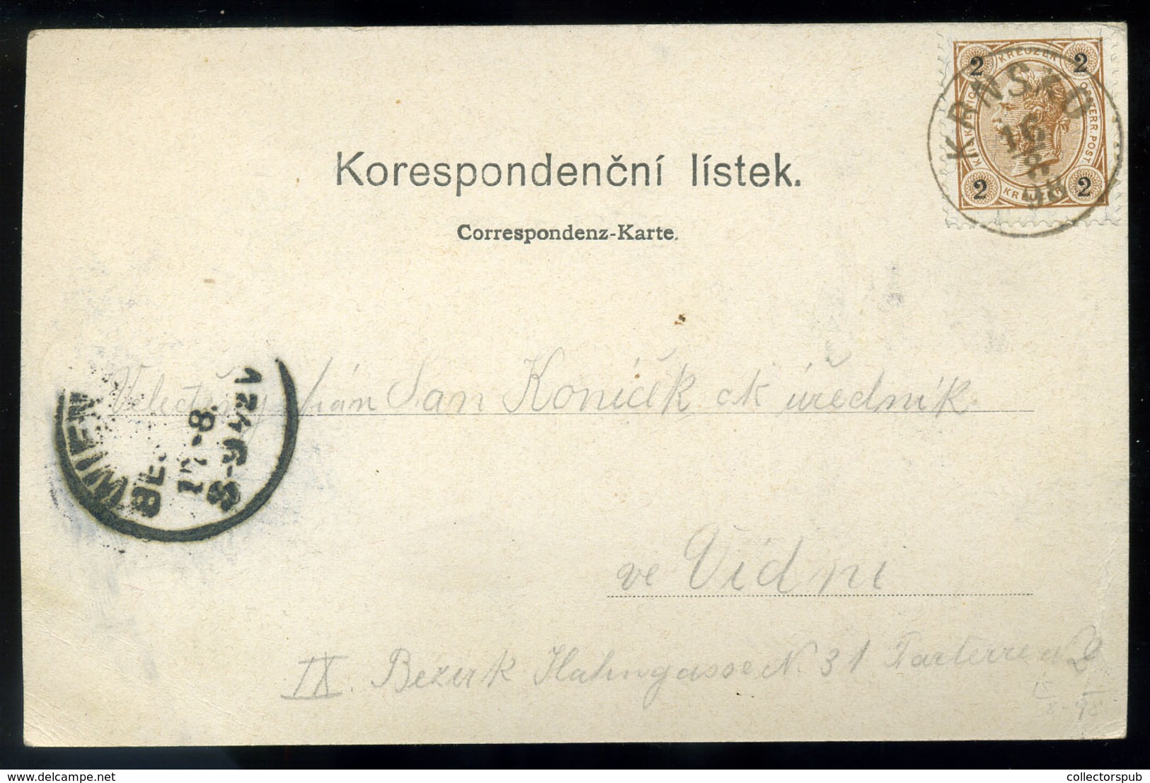 AUSZTRIA Krnska 1898. Régi Képeslap  /  AUSTRIA Vintage Pic. P.card - Altri & Non Classificati