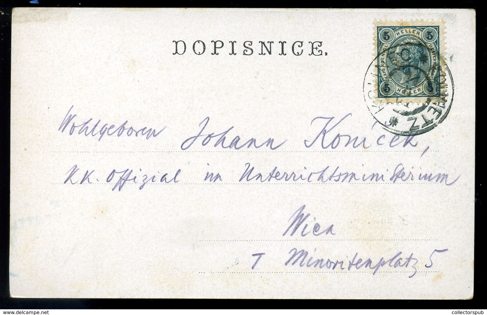 AUSZTRIA  Kolinec 1901.  Régi Képeslap  /  AUSTRIA Vintage Pic. P.card - Other & Unclassified