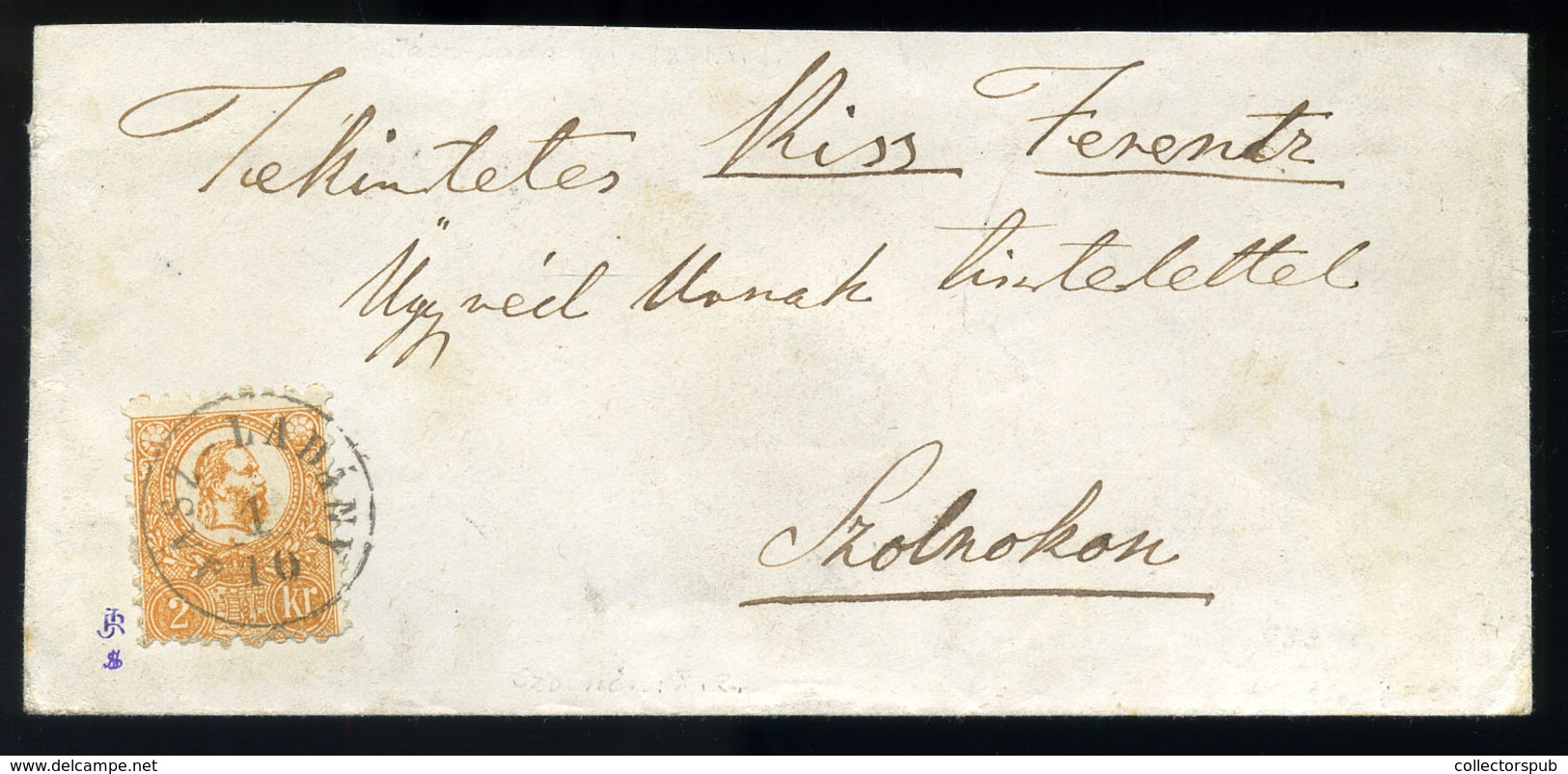 JÁSZLADÁNY 1871. 2Kr Kőnyomat Levélen, Nagyon Szép Bélyegzéssel Szolnokra Küldve. Luxus Darab!   /  2 Kr Litho Letter Ni - Used Stamps