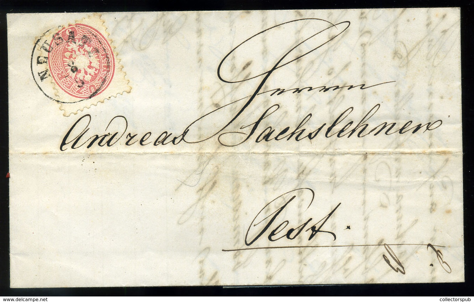 ÚJVIDÉK 1867.05.07. Provizórium. Levél 5Kr-ral Pestre Küldve - Used Stamps