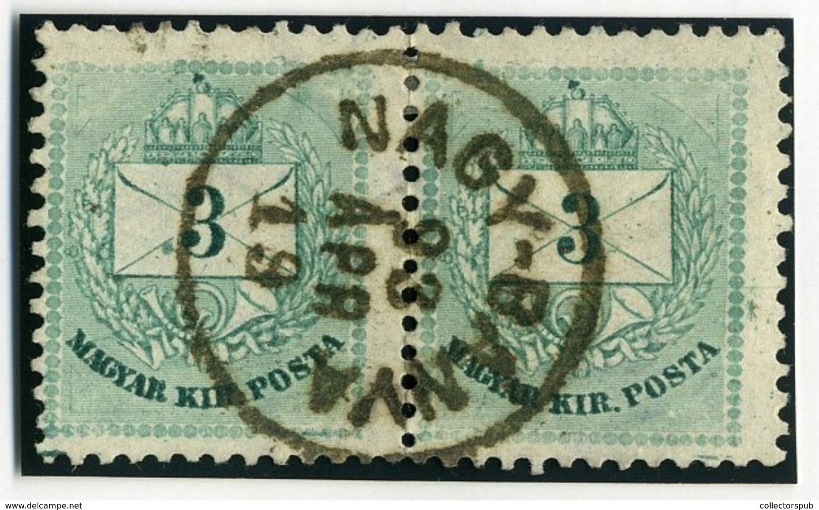 NAGYBÁNYA 3Kr Pár Szép Bélyegzés  /  Pair 3  Kr Nice Pmk - Used Stamps