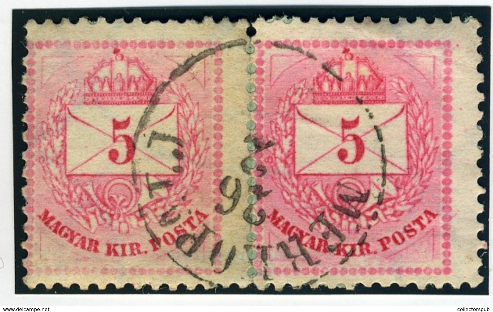 MERKOPALJ  5Kr Pár  Szép Bélyegzés  /  Pair 5  Kr Nice Pmk - Usati