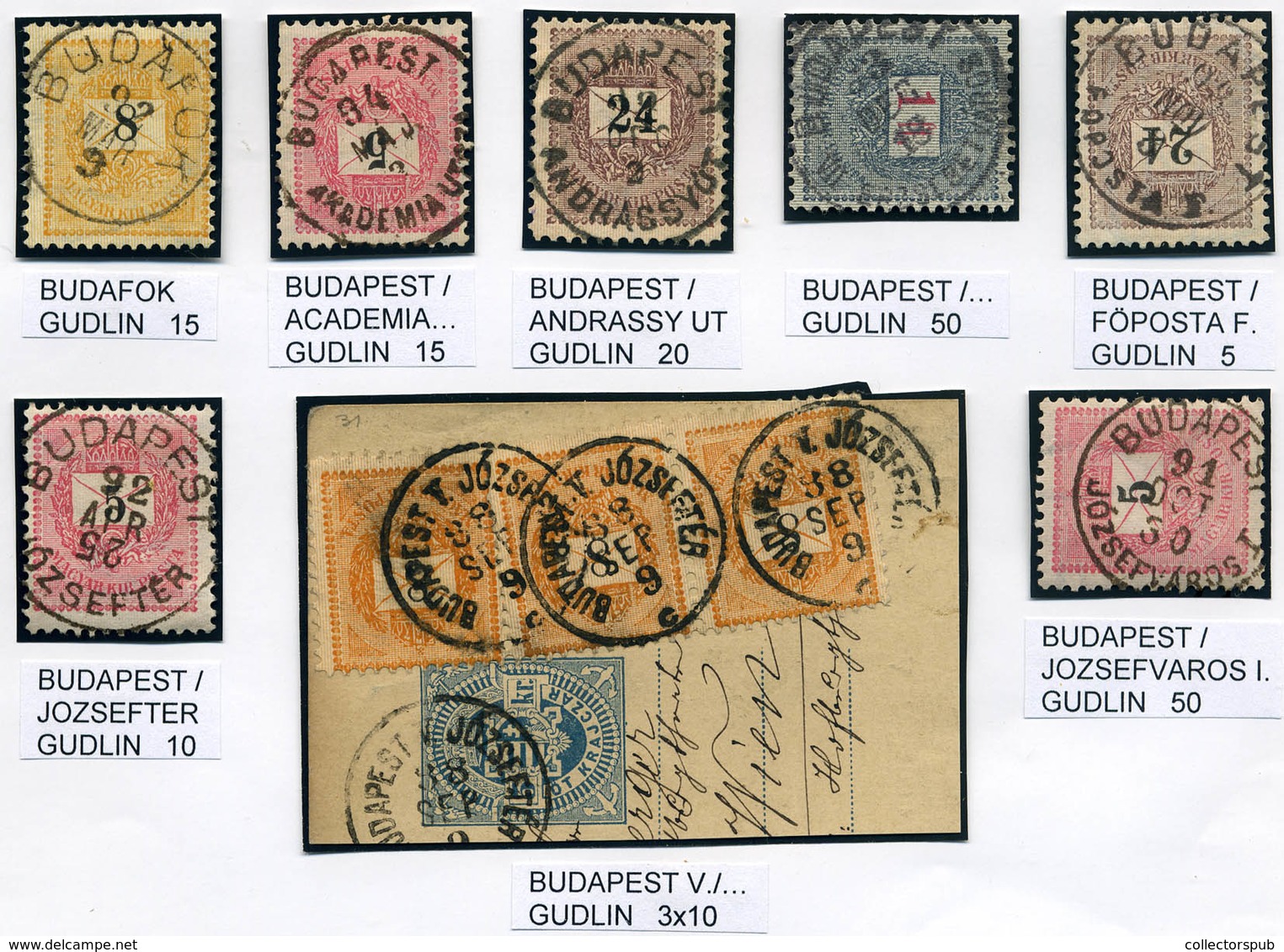 BUDAPEST Kis Bélyegzés Tétel - Used Stamps