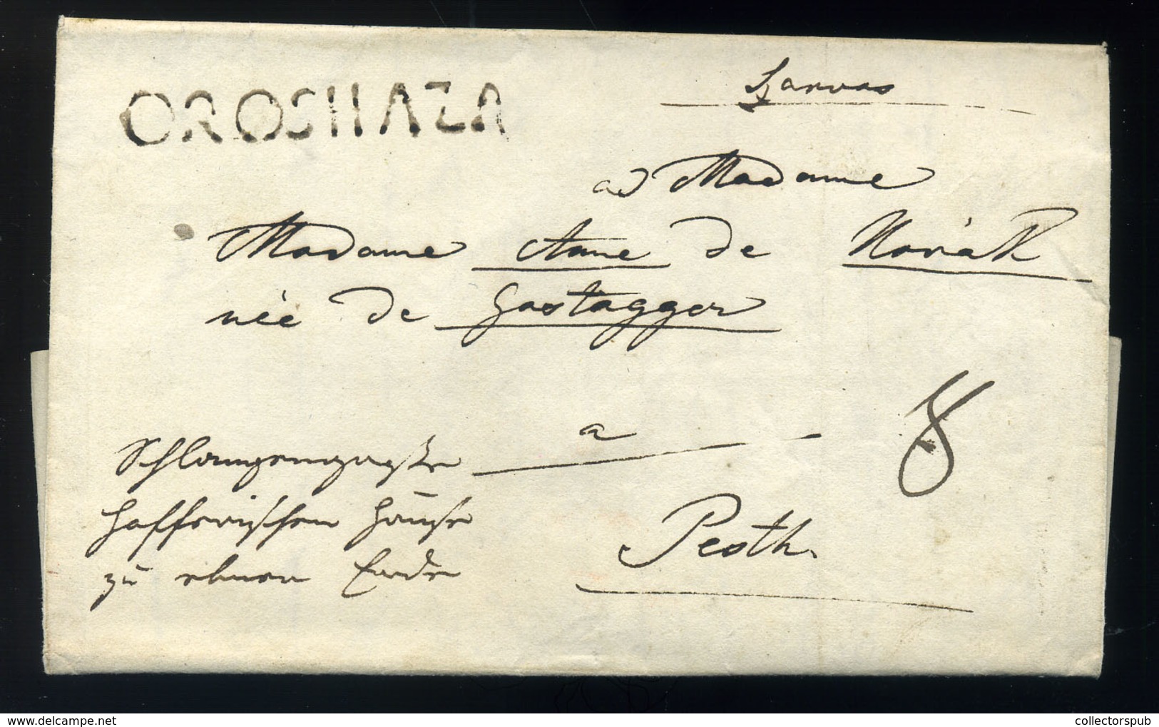 OROSHÁZA 1835. Cca. Szarvason Megírt Portós Levél , Tartalommal Pestre Küldve - ...-1867 Prephilately