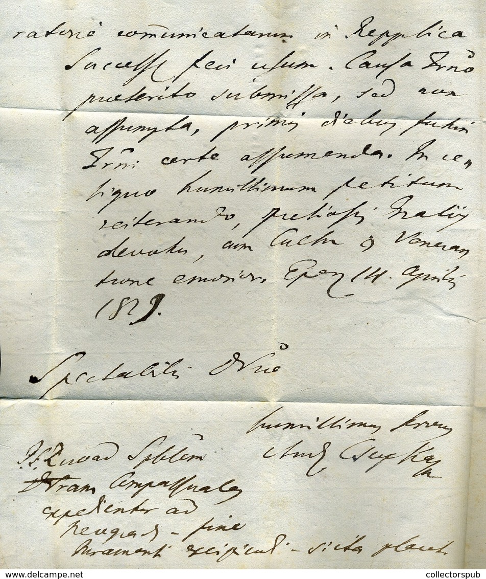 EPERJES 1829. Szép Portós Levél, Tartalommal Vanyrcra Küldve - ...-1867 Voorfilatelie