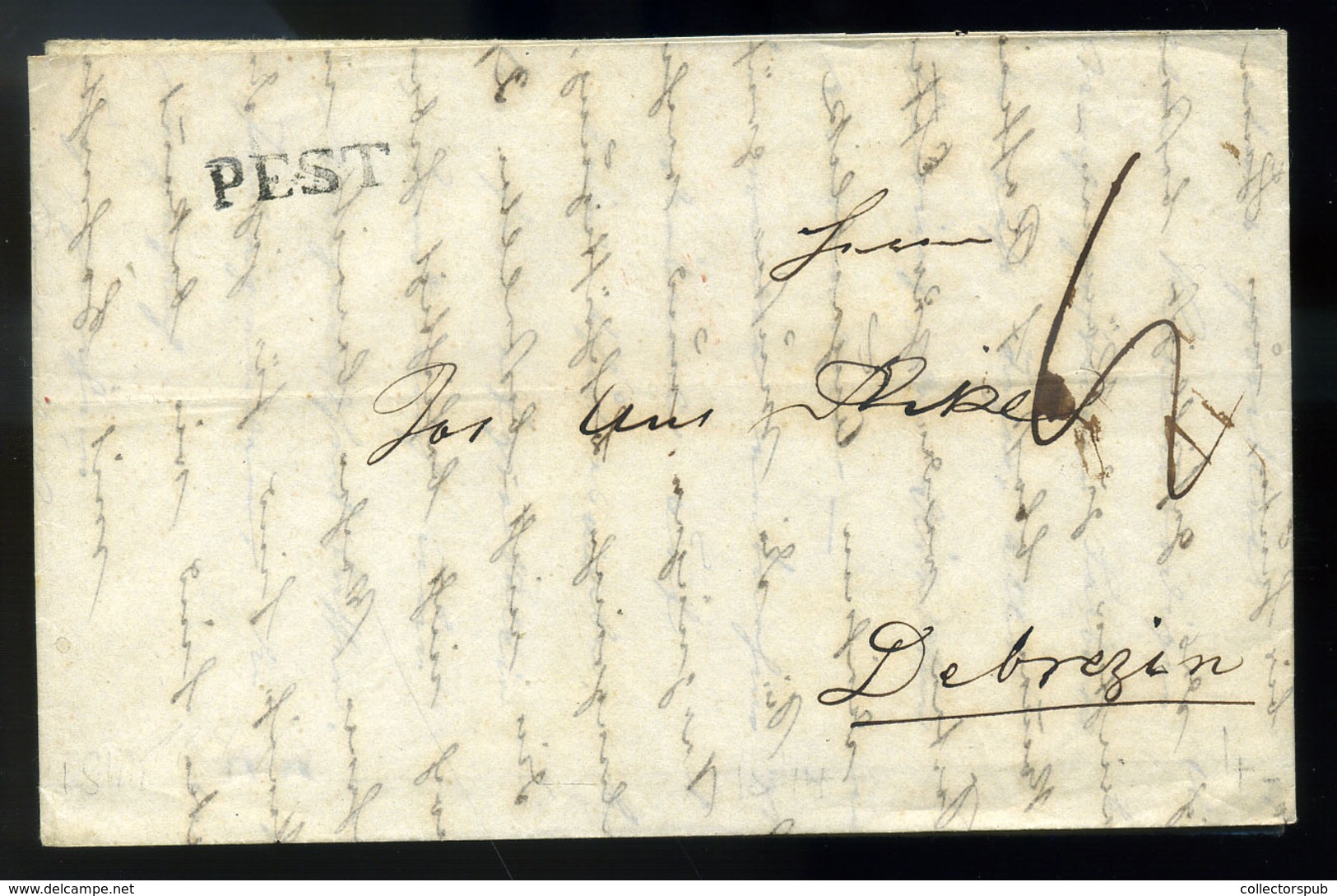PEST 1844. Portós Levél , Tartalommal  Debrecenbe Küldve - ...-1867 Préphilatélie