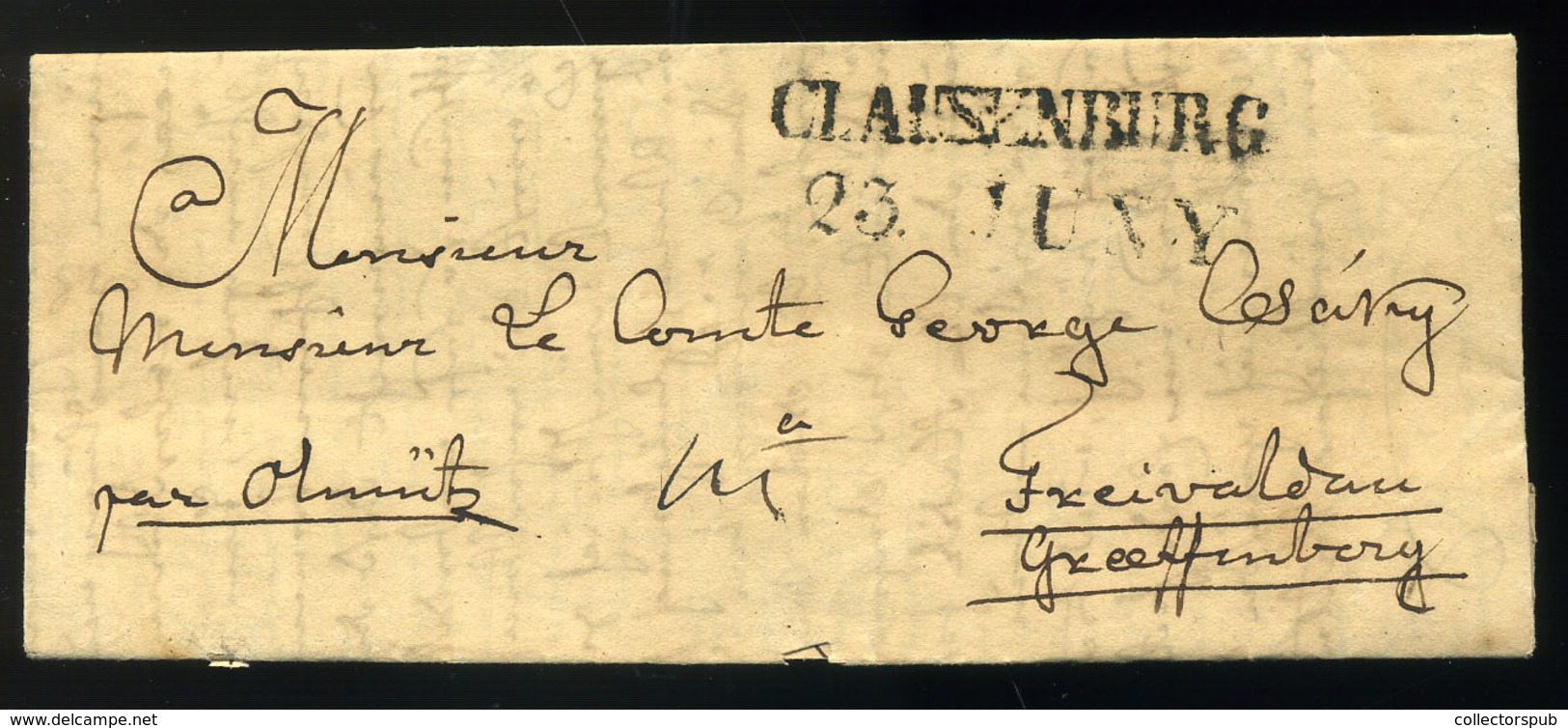 KOLOZSVÁR 1840. Szép Portós Levél Tartalommal Csáky György Grófnak Graffenbergbe Küldve  /  Nice Unpaid Letter To Graffe - ...-1867 Prephilately