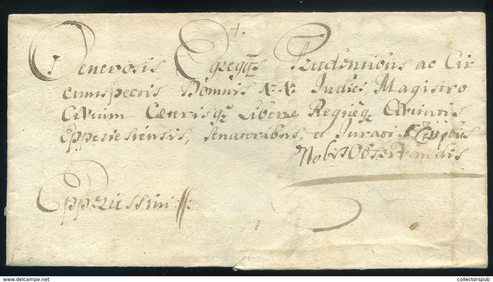 POZSONY 1721. Levél, Tartalommal Eperjesre Küldve  /  Letter Cont. To Eperjes - ...-1867 Prephilately