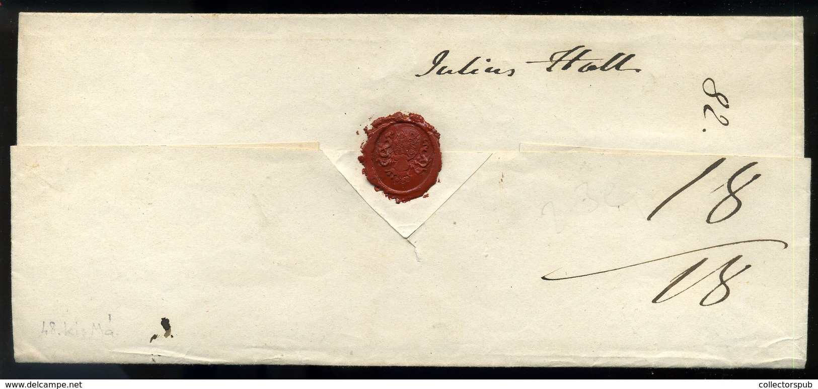 BUDA 1847. Dekoratív Ajánlott Levél "OFEN" "FRANCO" RECOM" Bélyegzésekkel Selmecbányára  /  Decorative Reg. Letter OFEN  - ...-1867 Prefilatelia