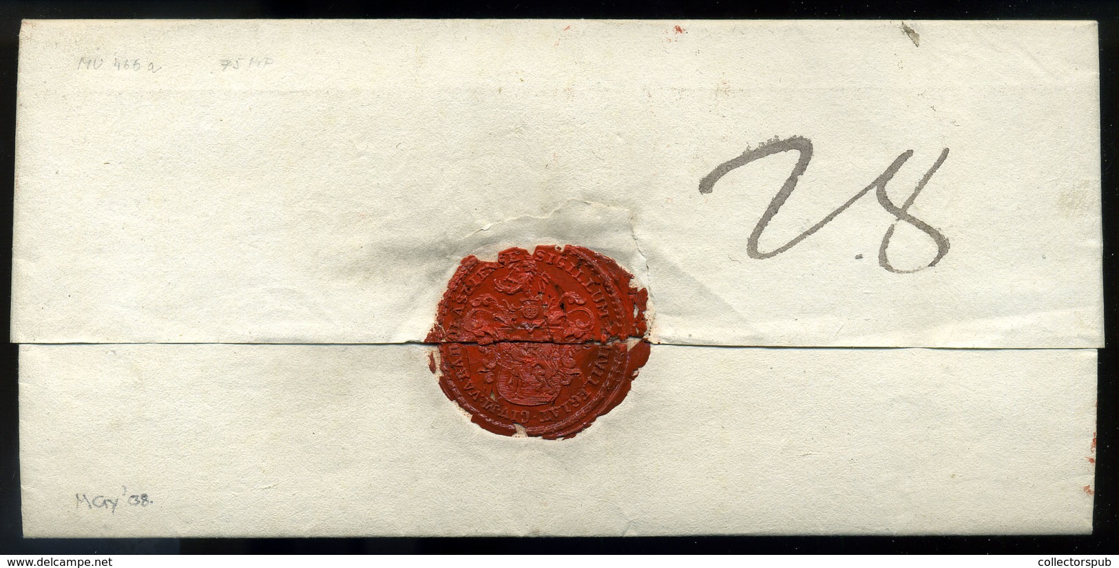 NAGYVÁRAD 1833. Dekoratív Magisztrátusi Levél, Tartalommal, Piros Bélyegzéssel Kanitz-ba Küldve / Decorative Magistrate  - ...-1867 Prephilately