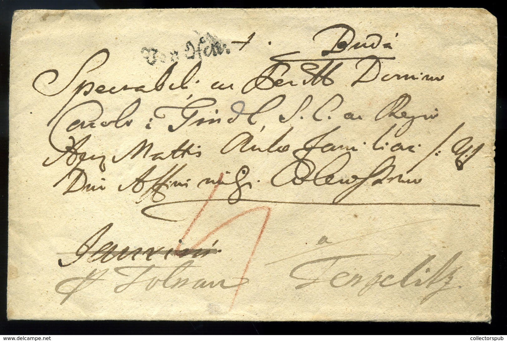 BUDA 1785. Portós Levél "Von Ofen" Tengelicre Küldve    /  Nice Unpaid Letter To Tengelic - ...-1867 Préphilatélie
