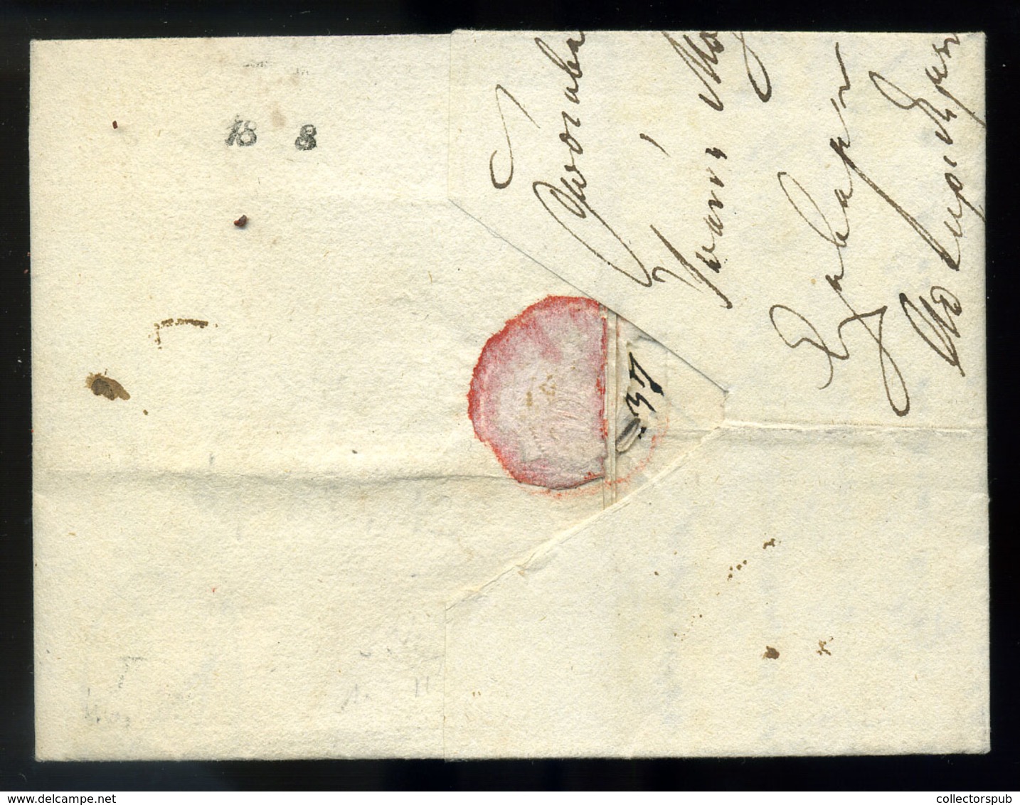 ALTORSOVA 1837. Dekoratív Portós Levél, Tartalommal Pestre Küldve   /  Nice Unpaid Letter To Pest, Decorative - ...-1867 Prephilately