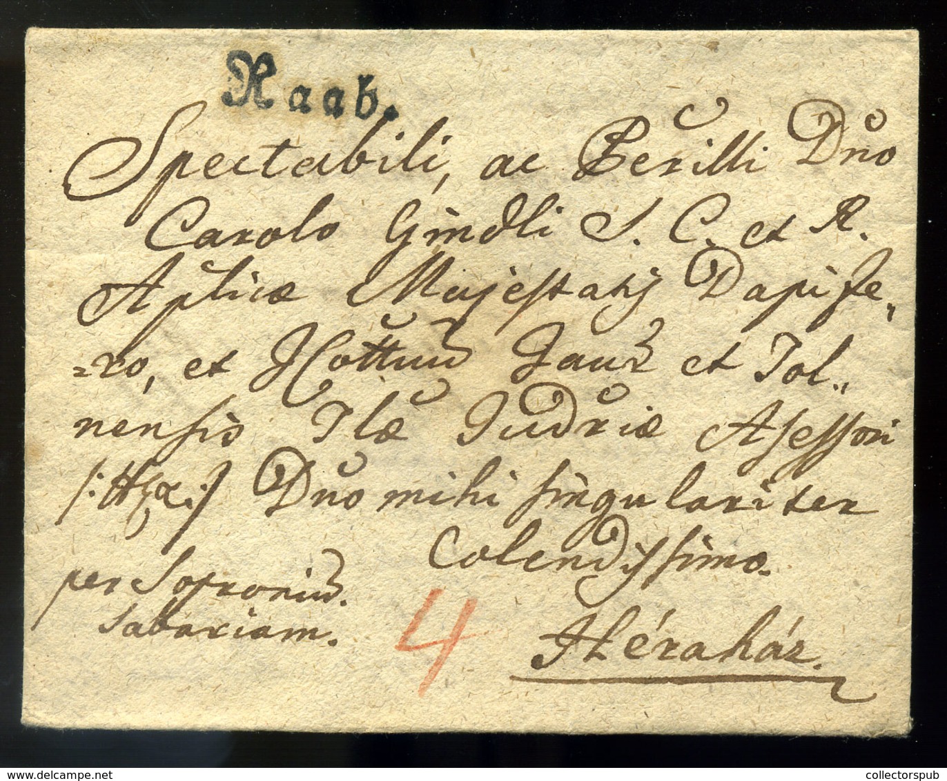 GYŐR 1788. Érdekes Portós Levél, Tartalommal , Szép!  /  Nice Unpaid Letter Intr. - ...-1867 Préphilatélie