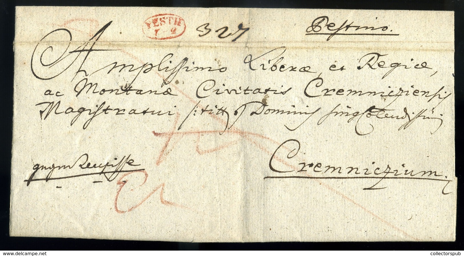 PEST 1832. Tértivevényes Portós Levél, Tartalommal Körmöcbányára Küldve  /  Nice Unpaid Letter To Körmöcbánya Cont. Retu - ...-1867 Prephilately