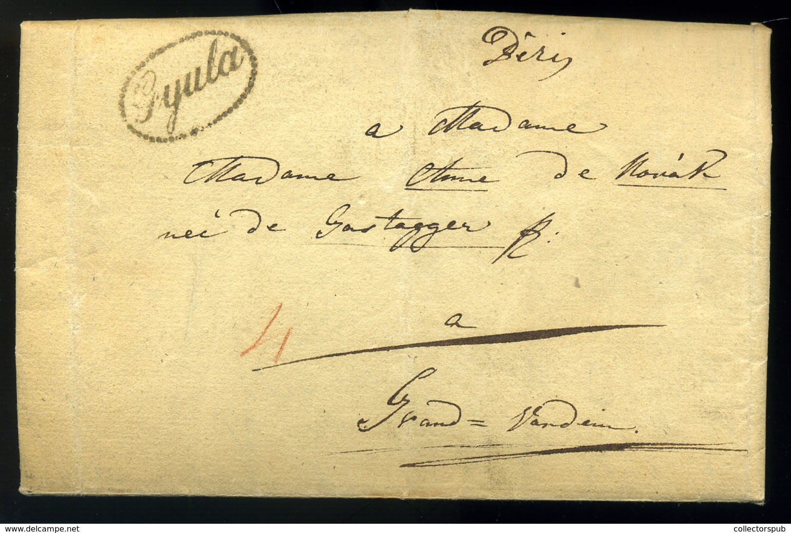 GYULA 1830. Szép Portós Levél, Tartalommal Nagyváradra Küldve  /  Nice Unpaid Letter Cont. To Nagyvárad - ...-1867 Prephilately