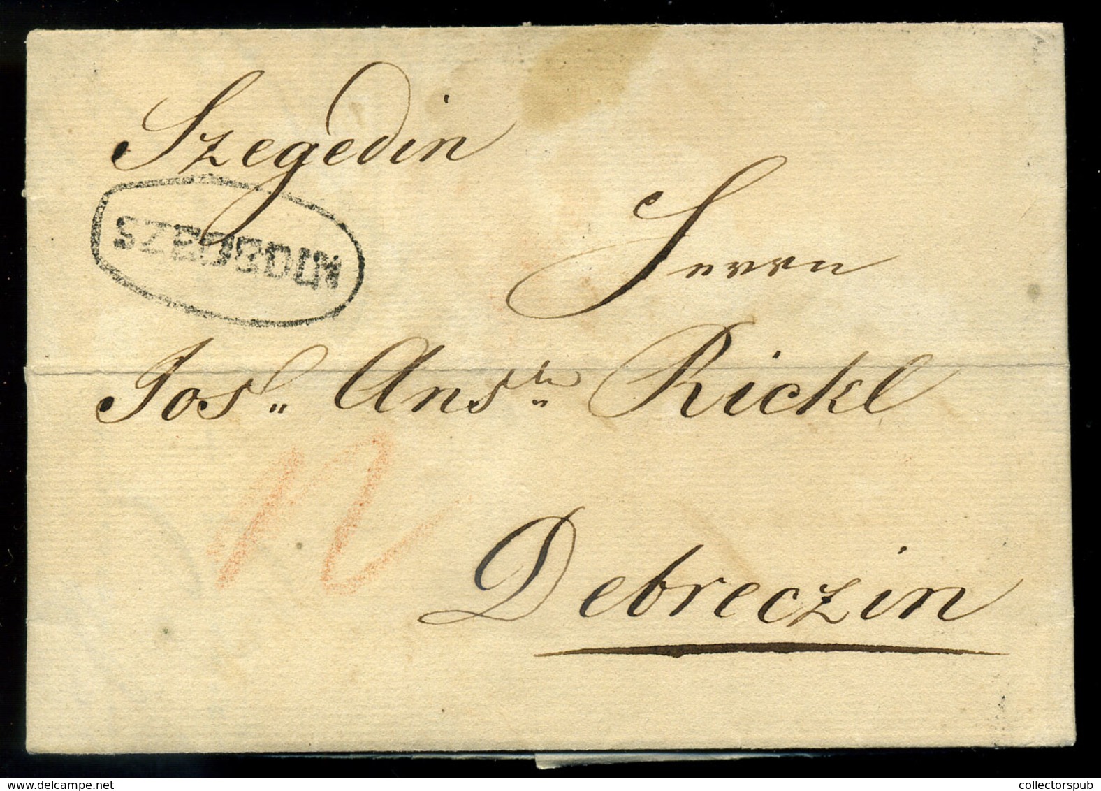 SZEGED 1828. Portós Levél, Tartalommal Debrecenbe Küldve  /  Unpaid Letter Cont. To Debrecen - ...-1867 Préphilatélie