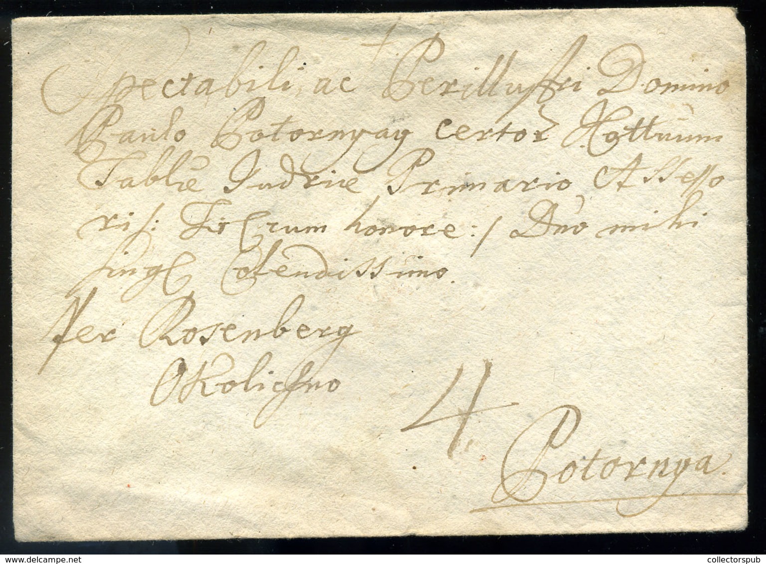 LÉVA 1760. Érdekes Portós Levél, Tartalommal Potornyára Küldve  /  Intr. Unpaid Letter, Cont. To Potornya - ...-1867 Prephilately