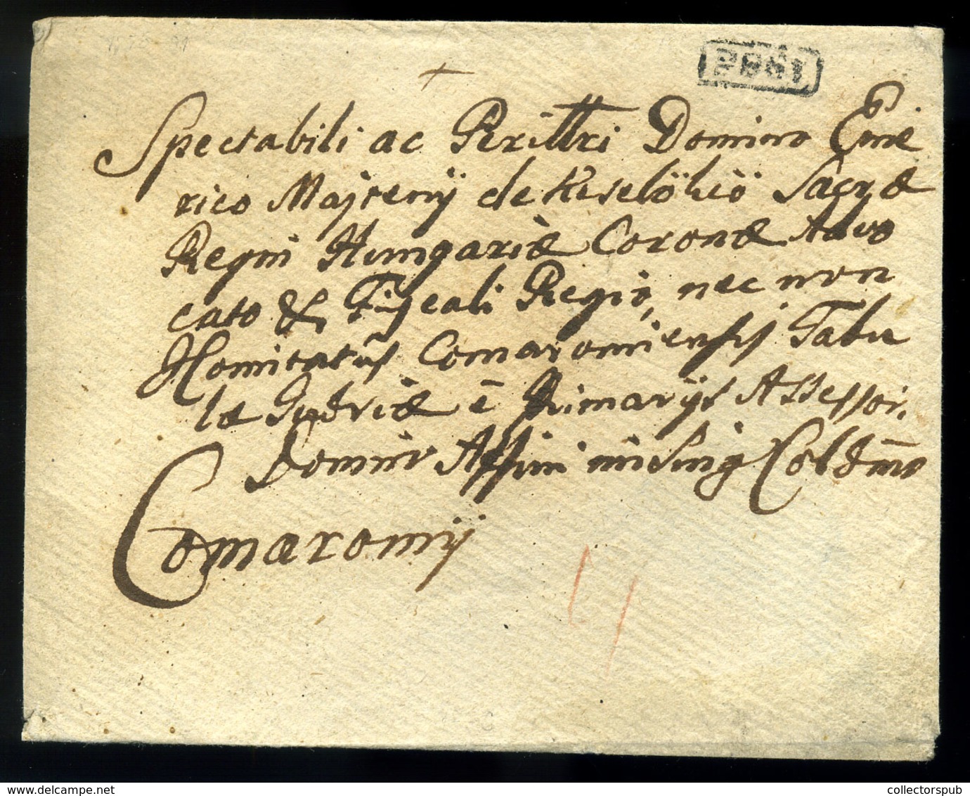 PEST 1818. Szép Portós Levél Komáromba Küldve  /  Nice Unpaid Letter To Komárom - ...-1867 Prephilately