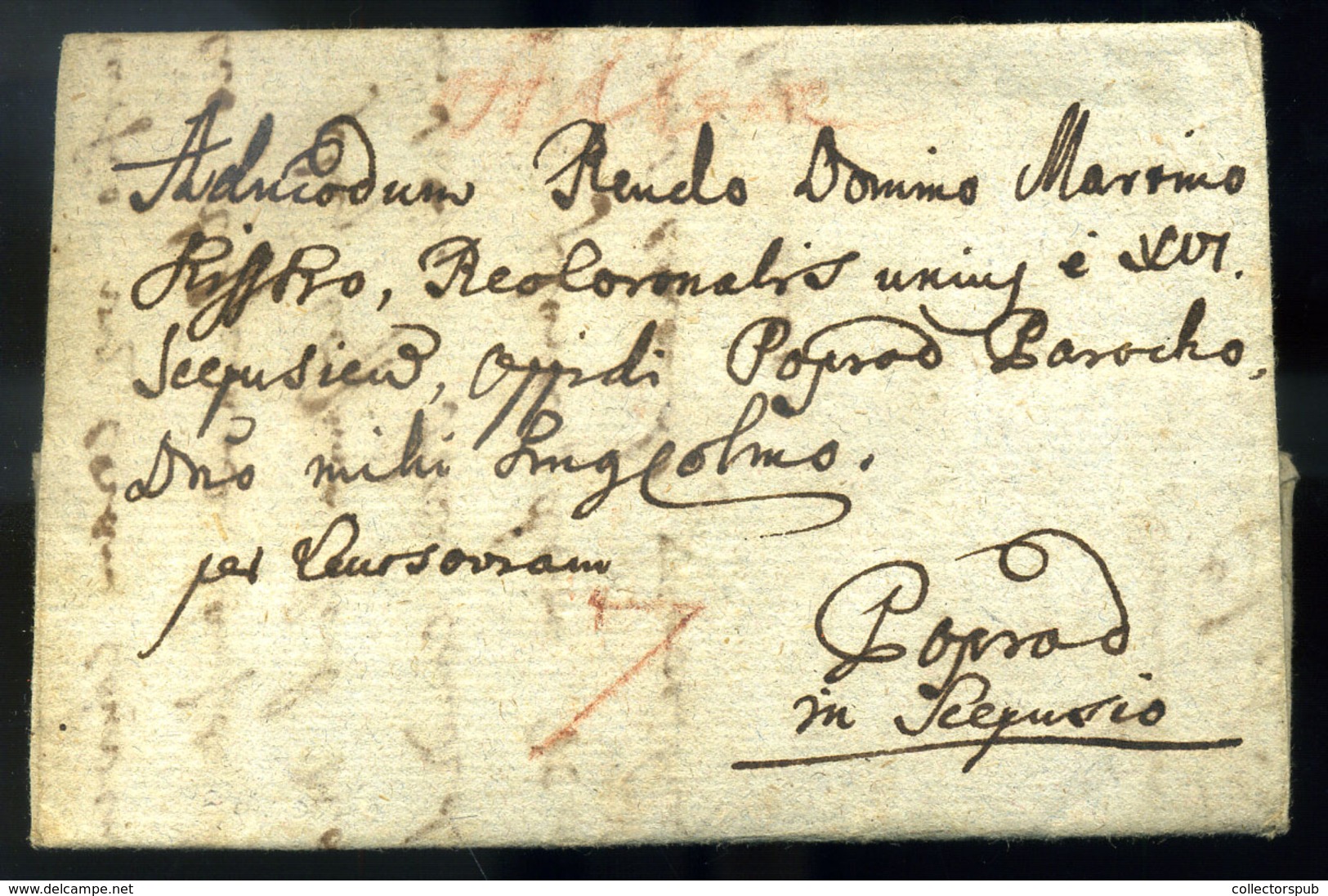 1812. Földváron Megírt Levél , Tartalommal 7 Kr Portóval Poprádra Küldve  /  Letter Written In Földvár, Cont. 7Kr Unpaid - ...-1867 Prephilately
