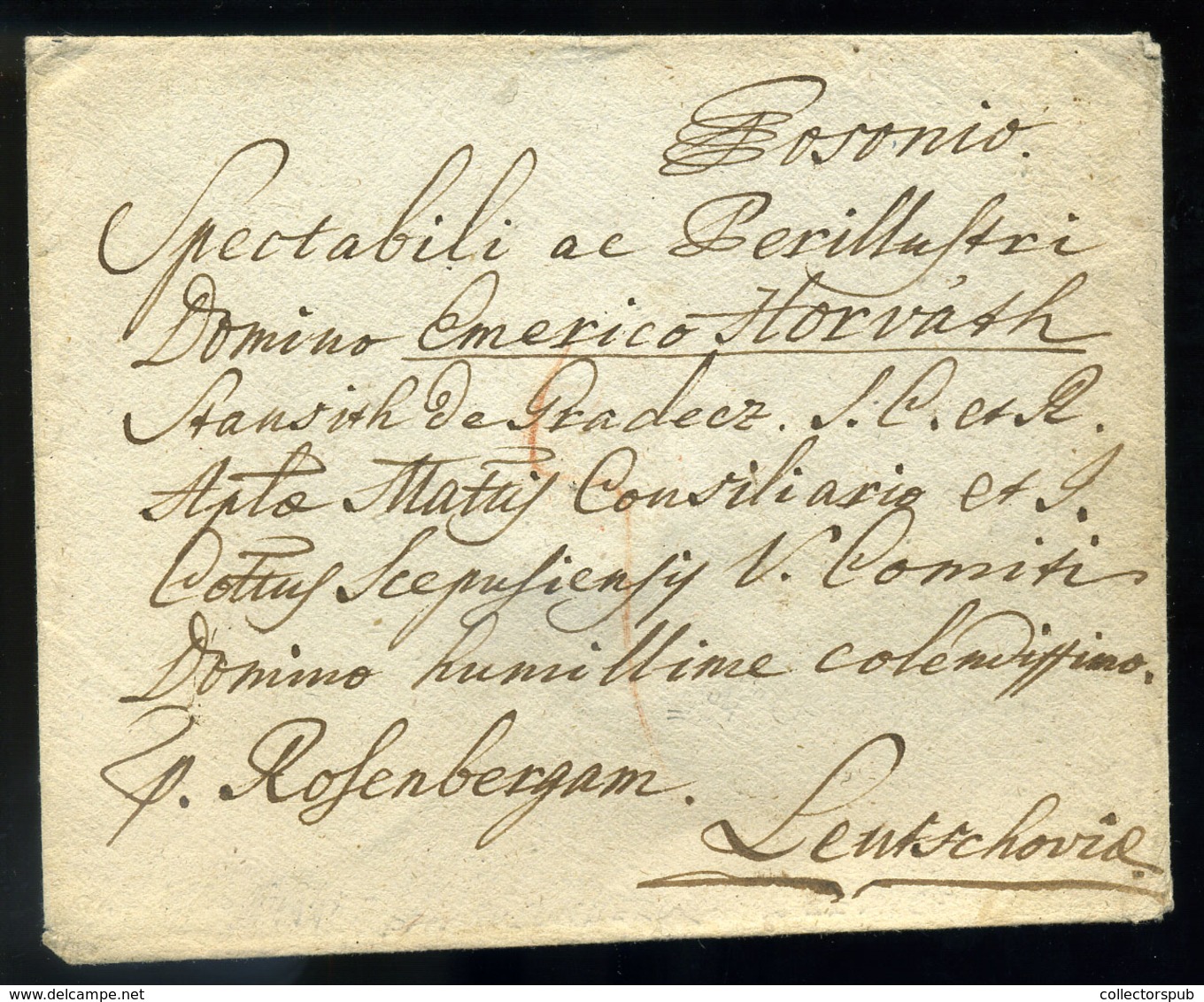 POZSONY 1791. Szép Portós Levél Lőcsére Küldve  /  Nice Unpaid Letter To Lőcse - ...-1867 Prephilately
