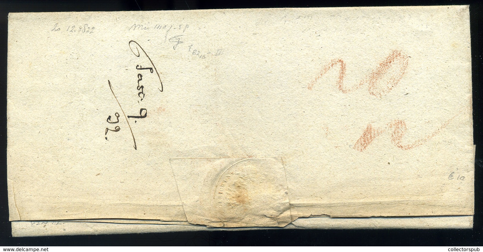 PEST 1829. Érdekes Ex Offo Levél , Továbbküldéssel Bécsbe  /  Intr. Official Letter Forwarded To Vienna - ...-1867 Préphilatélie