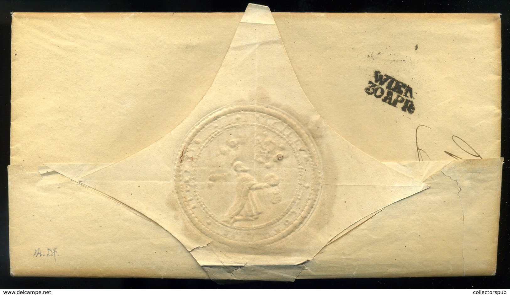 SZÉKESFEHÉRVÁR 1834. Dekoratív Ex Offo Levél, Tartalommal Bécsbe Küldve  /  Decorative Official Letter, Cont. To Vienna - ...-1867 Prephilately