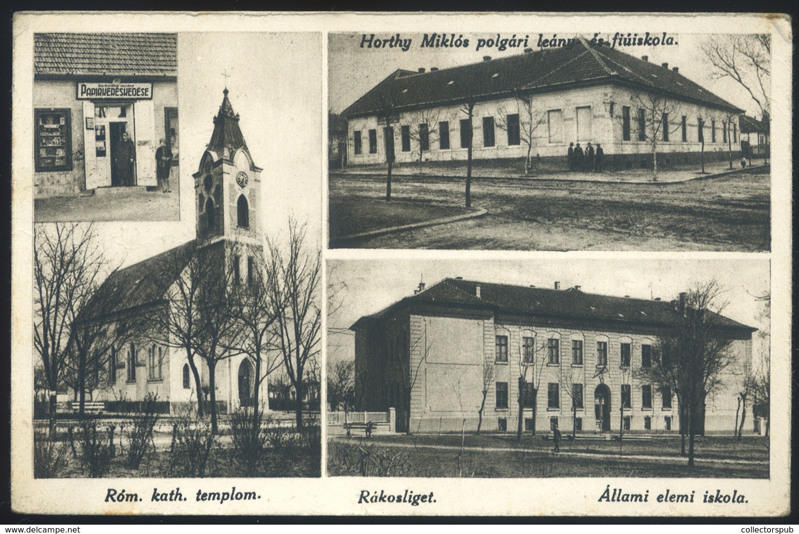 RÁKOSLIGET Régi Képeslap, Papírkereskedés  /   Vintage Pic. P.card Paper Store - Hongrie