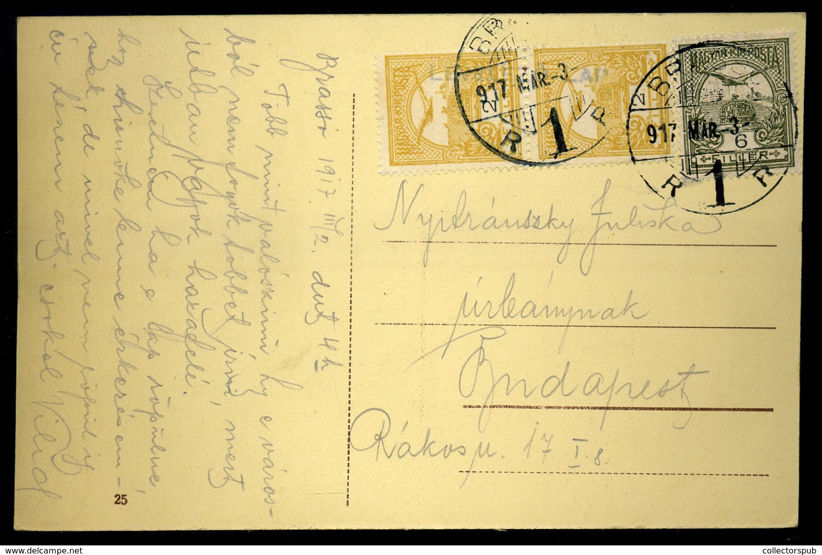 BRASSÓ 1917. Csigahegy ,régi Képeslap  /  BRASOV  Vintage Pic. P.card - Hungary