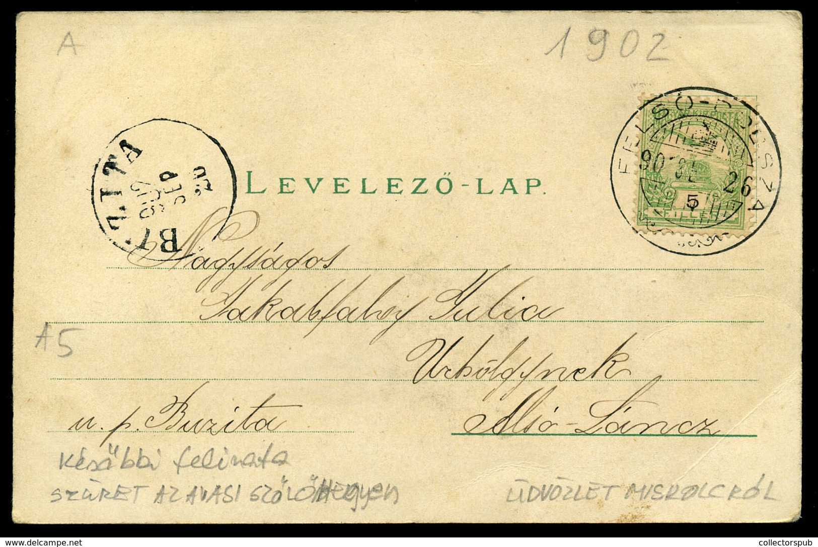 1902. Szüret , Régi Képeslap Felsődobsza  /  Harvest,  Vintage Pic. P.card - Hungary