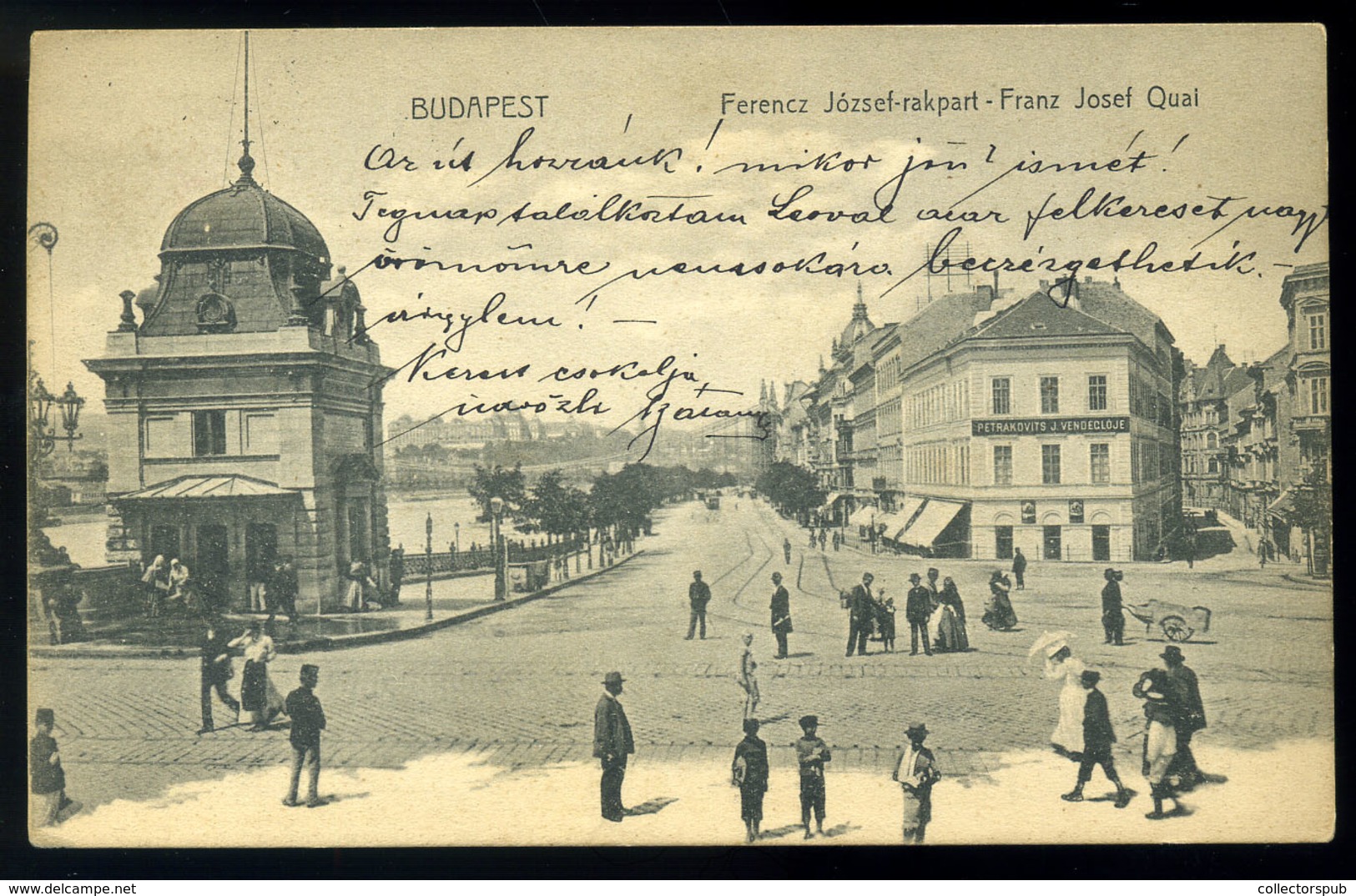 BUDAPEST 1904. Ferencz József Rakpart Régi Képeslap  /  Franz Joseph Wharf  Vintage Pic. P.card - Ungheria