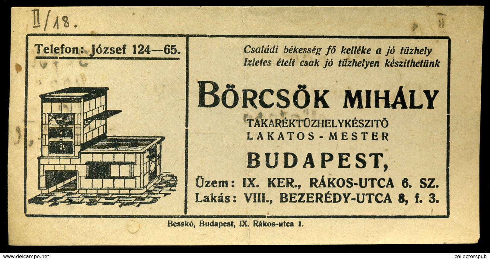 SZÁMOLÓ CÉDULA  Régi Reklám Grafika , Börcsök Mihály  /  BAR TAB Vintage Adv. Graphics, - Unclassified