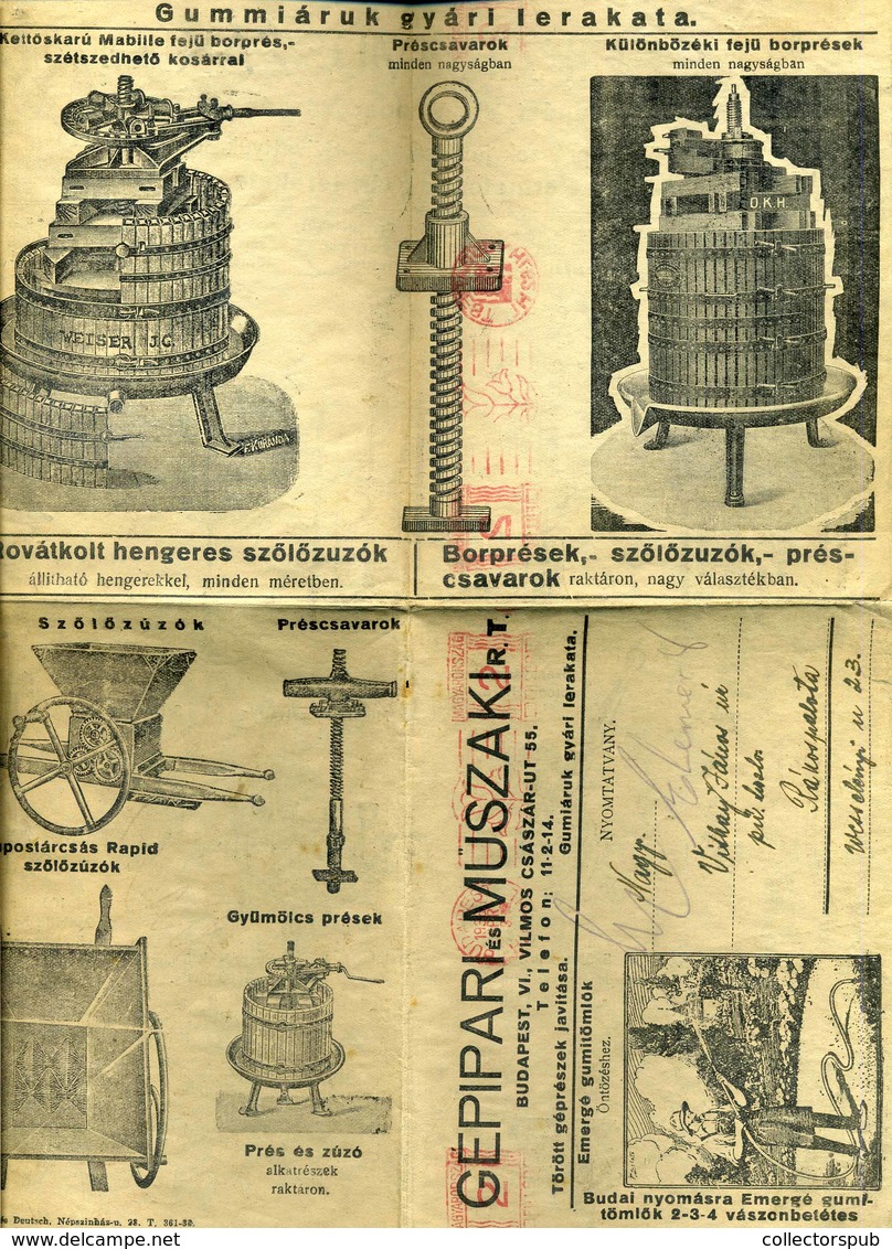 BUDAPEST 1936, Gépipari és Műszaki Rt. Francotyp,céges Reklámlevél  /  Machine JSC Francotyp Corp. Adv. Letter - Lettres & Documents