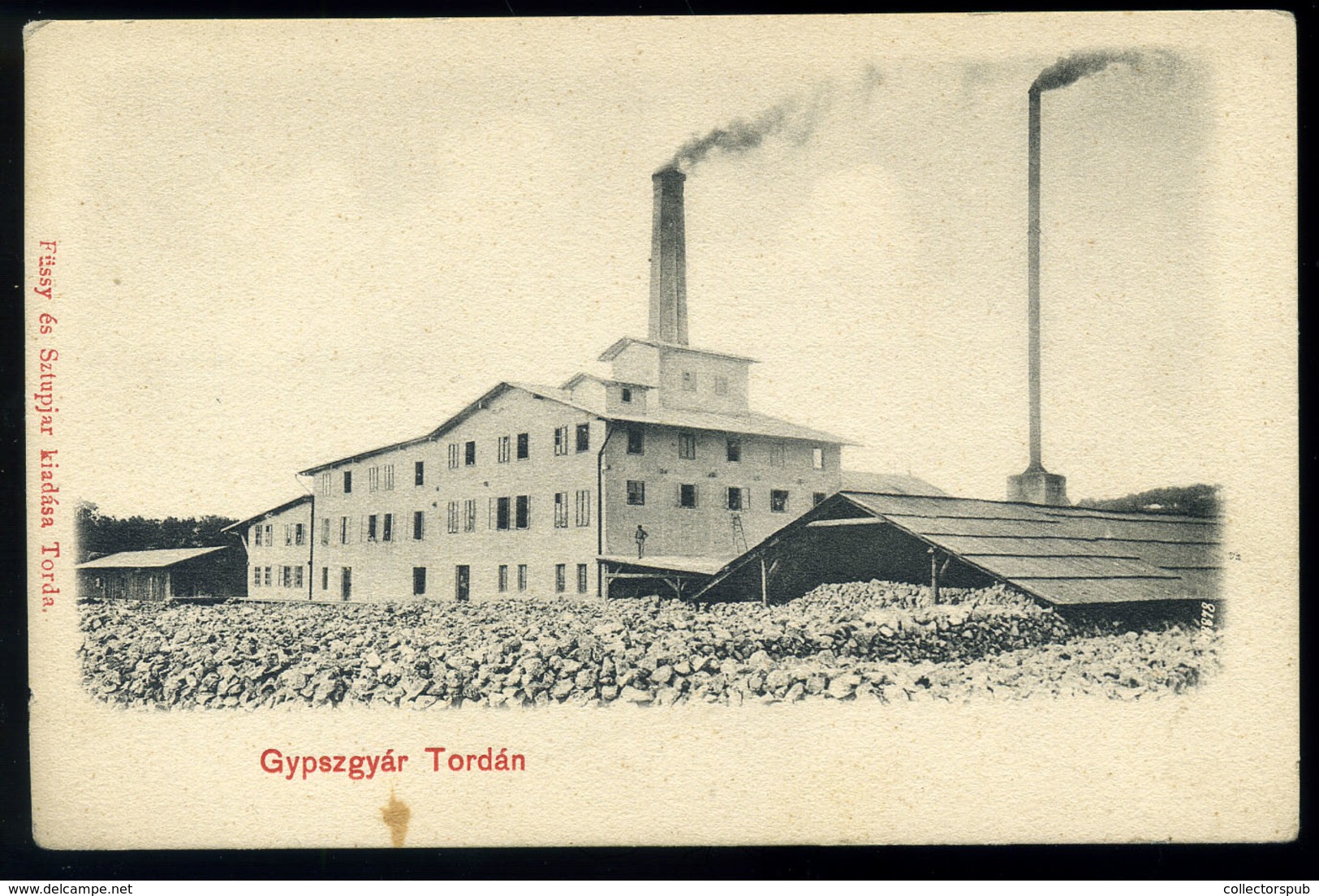 TORDA 1905. Cca. Gipsz Gyár, Régi Képeslap  /  Gypsum Factory  Vintage Pic. P.card - Hongrie