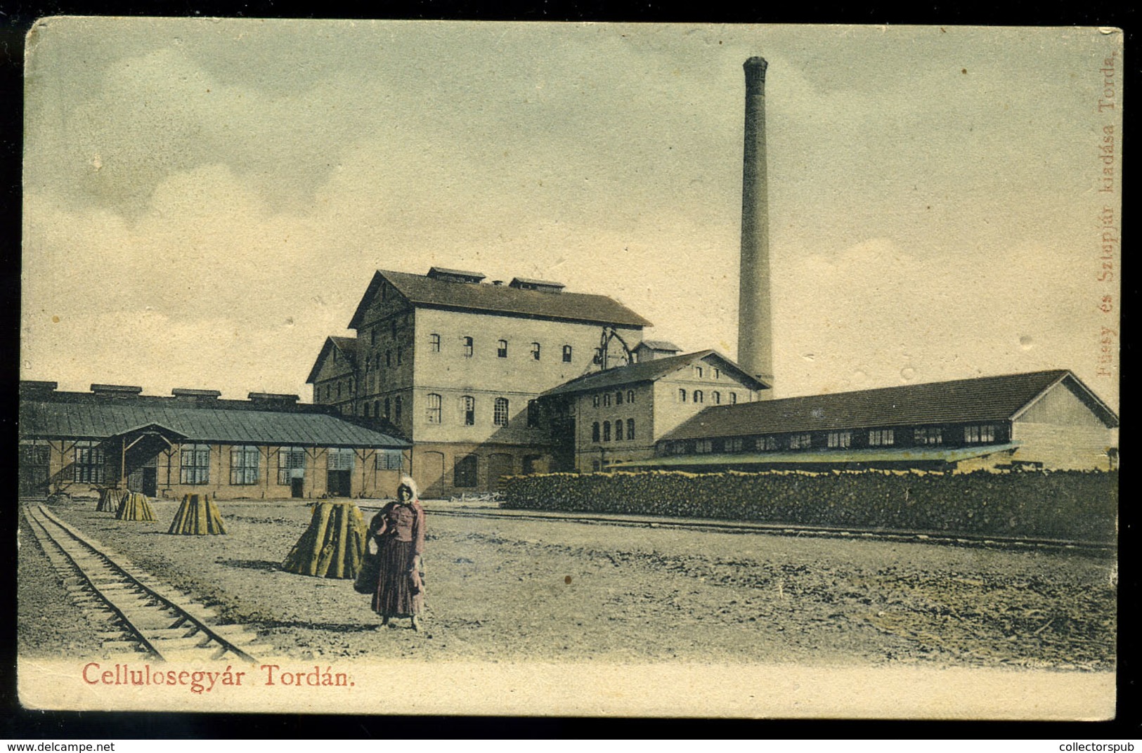 TORDA 1905. Cellulóz Gyár, Régi Képeslap  /  Cellulose Factory  Vintage Pic. P.card - Ungheria