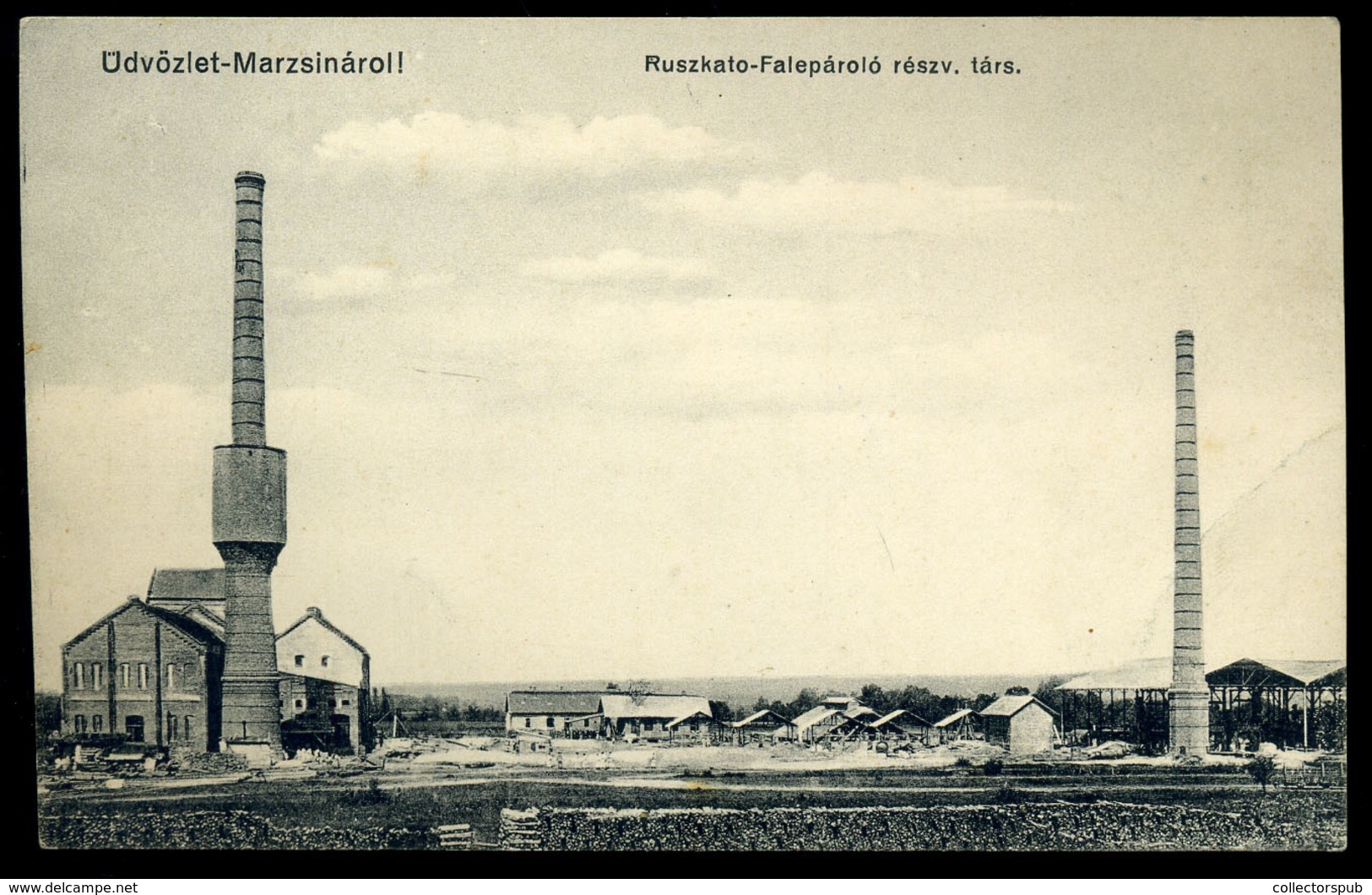 MARZSINA / Margina Ruszkató  Falepároló Gyár, Régi Képeslap  /  Factory  Vintage Pic. P.card - Hongrie