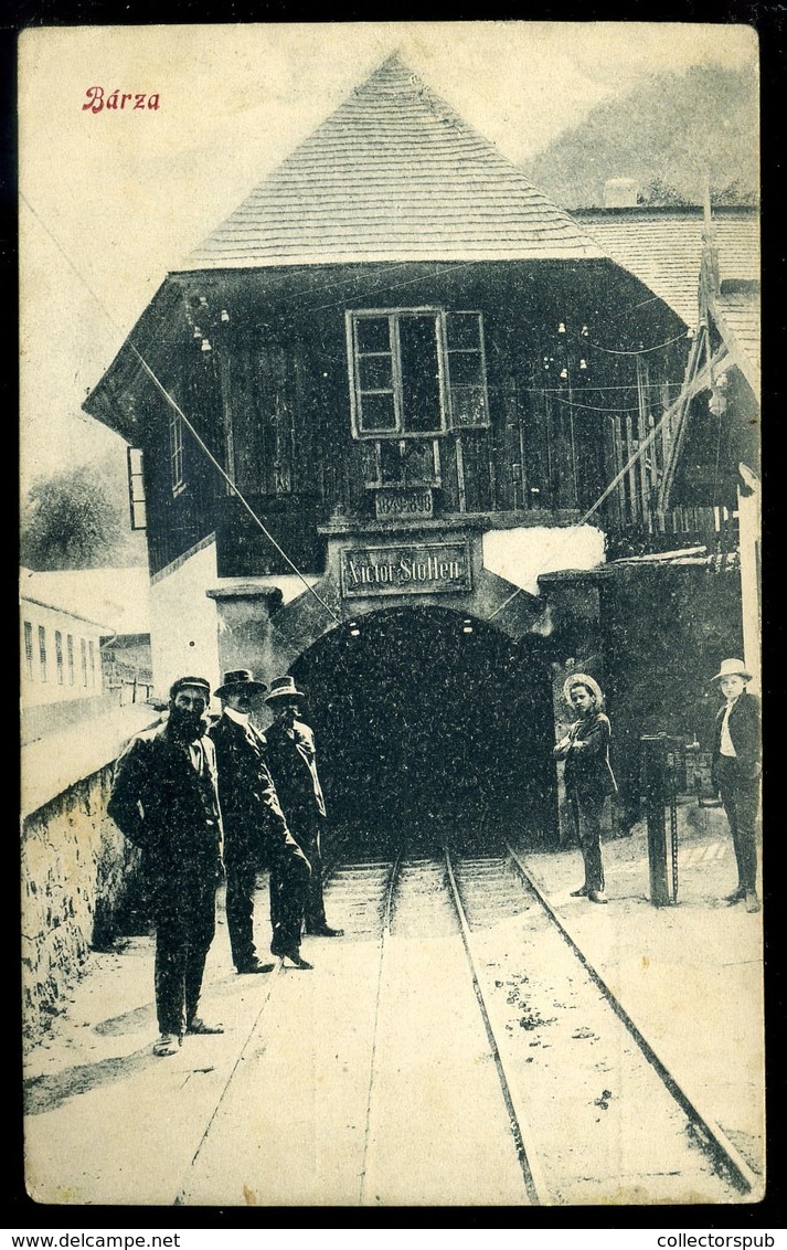 BÁRZA / GURABÁRZA / Bánya Bejárat , Bányavasút, Régi Képeslap  /  Mine Entrance Mine Train  Vintage Pic. P.card - Hungary