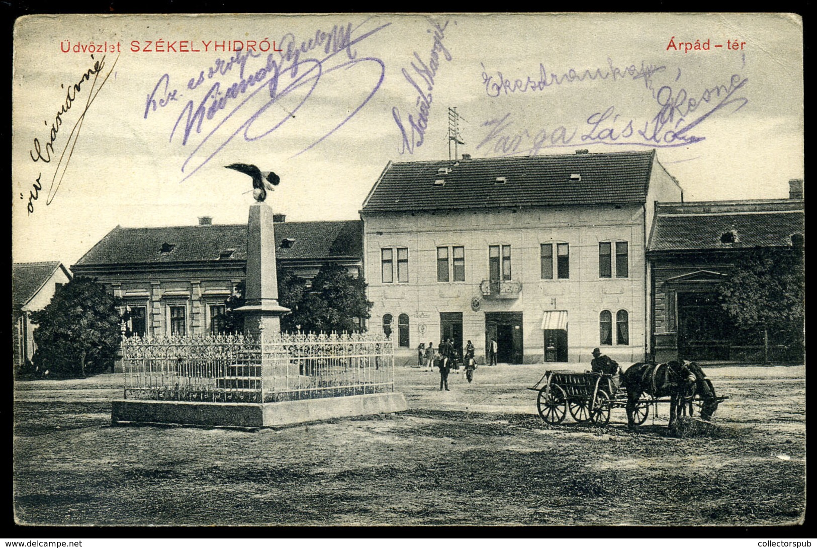 SZÉKELYHÍD 1912. Árpád Tér, Régi Képeslap  /  Árpád Sq.  Vintage Pic. P.card - Hungary