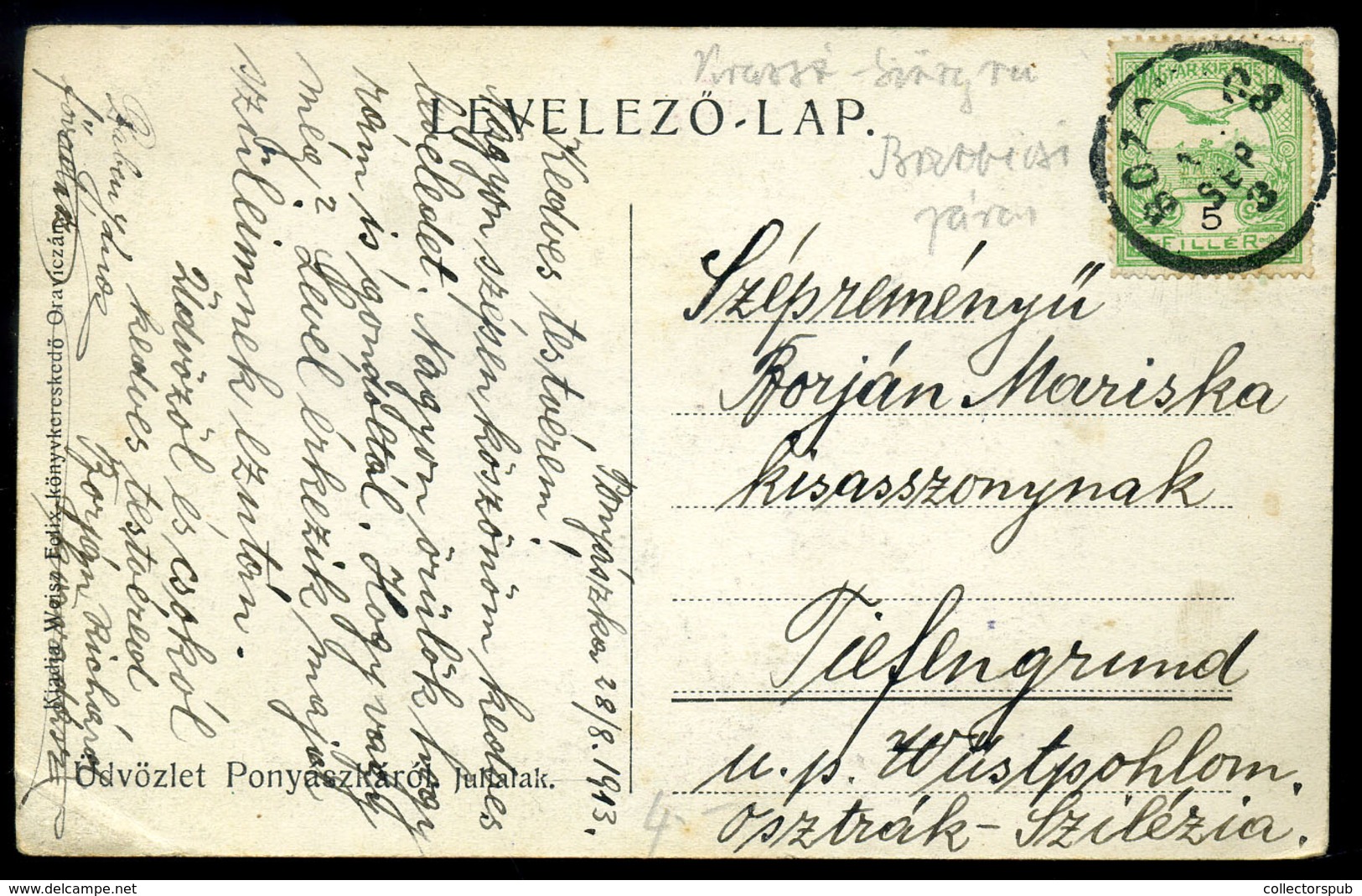 BOZOVICS 1913. Régi Képeslap , "Élen A Haza!"  /   Vintage Pic. P.card "Long Lie The Homeland!" - Hungary