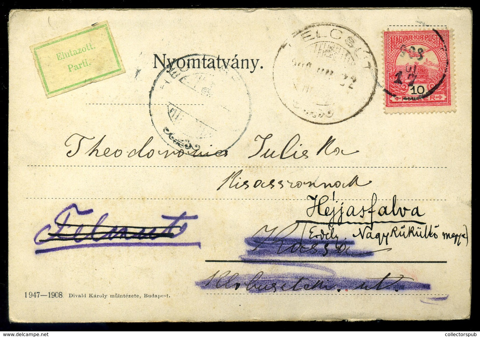 BORSZÉKFÜRDŐ 1908. 4 Részes Panoráma Képeslap (komplett) Divald  /   4 Part Panorama Vintage Pic. P.card - Hongrie