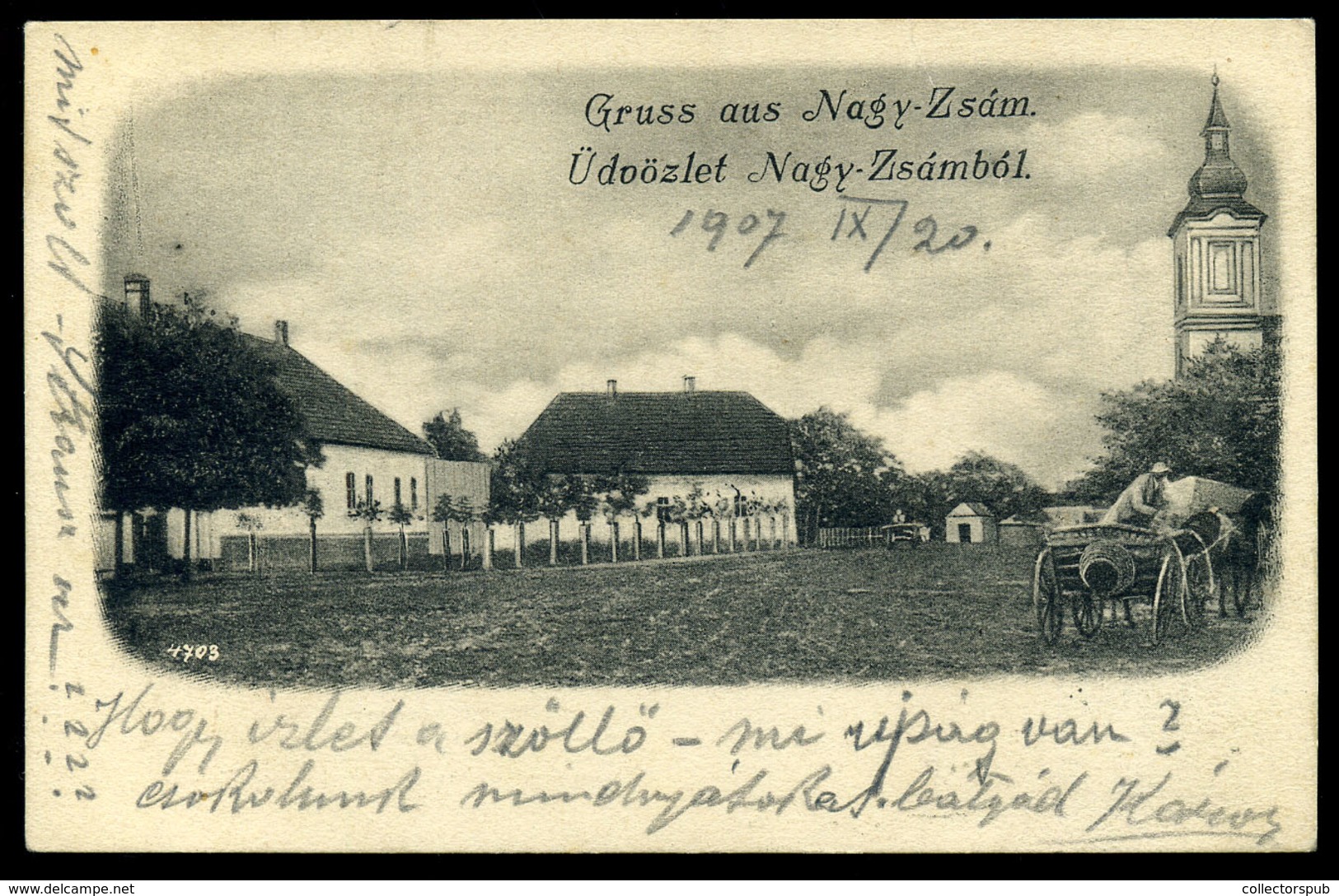 NAGYZSÁM / Jamu Mare 1907. Régi Képeslap  /   Vintage Pic. P.card - Hungría