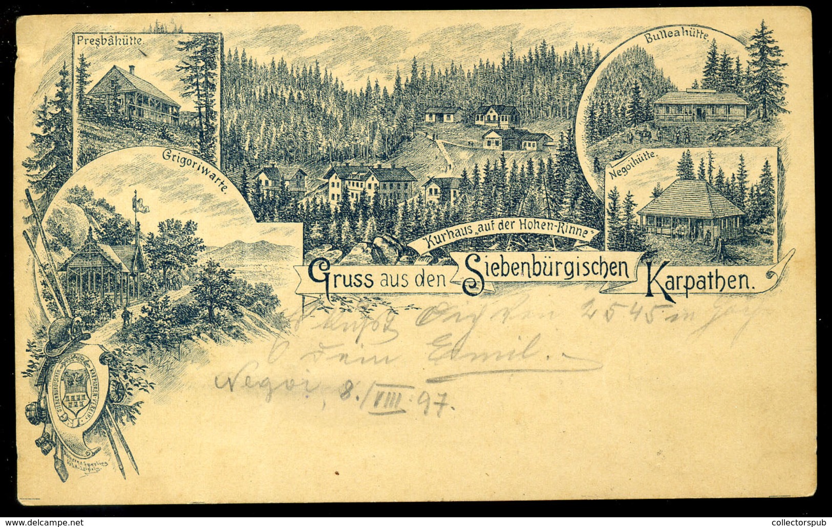 Siebenbürgischen Karpaten , 1897. Régi Képeslap , Vorlaufer!  /   Vintage Pic. P.card, Precursor - Roumanie