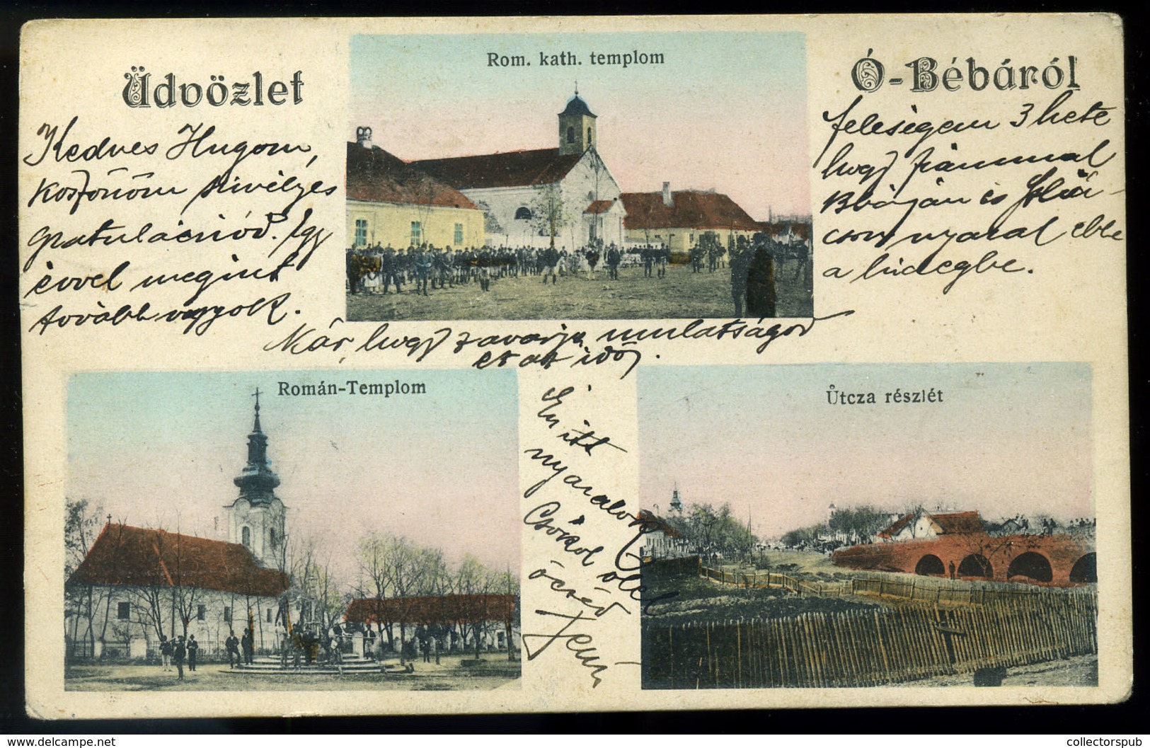 ÓBÉBA /  Beba Veche  Régi Képeslap, Francia Portózással    / Vintage Pic. P.card French Postage Due - Roumanie
