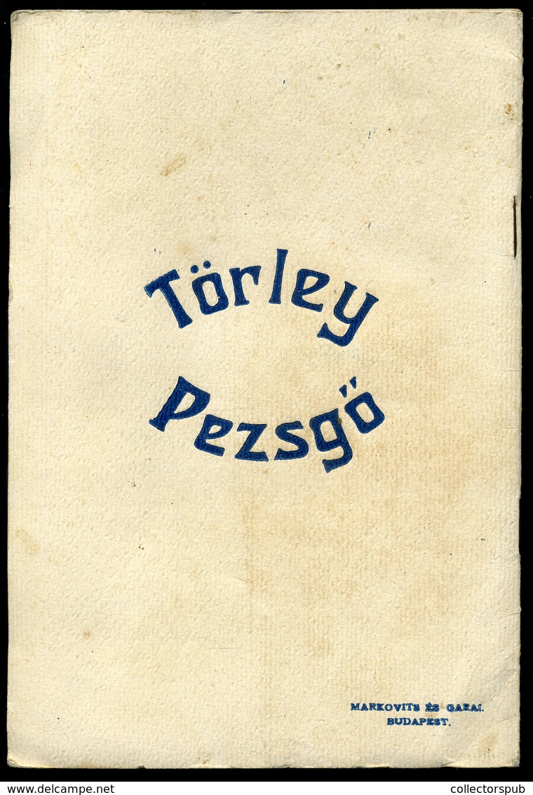 BUDAPEST A Fővárosi Orfeum Programfüzete, Reklámokkal  1913.  18l     /  Decorative Program Brochure, Adv. - Unclassified