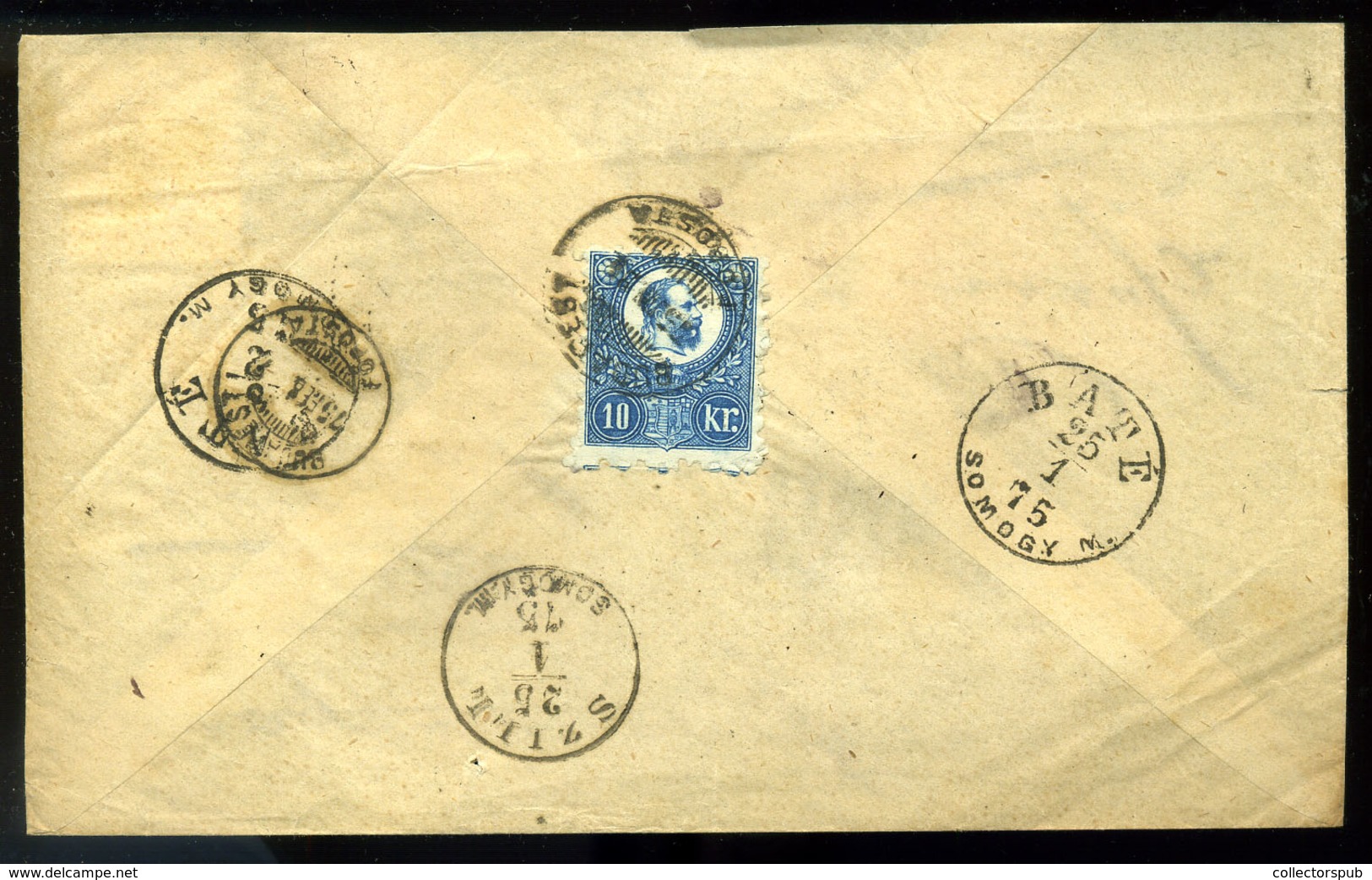 BUDAPEST 1875. 1871-1874 Kiadás, Vegyes Bérmentesítés. Ajánlott Levél 5Kr + 10Kr Tovább és Visszaküldéssel. Dekoratív,ri - Used Stamps