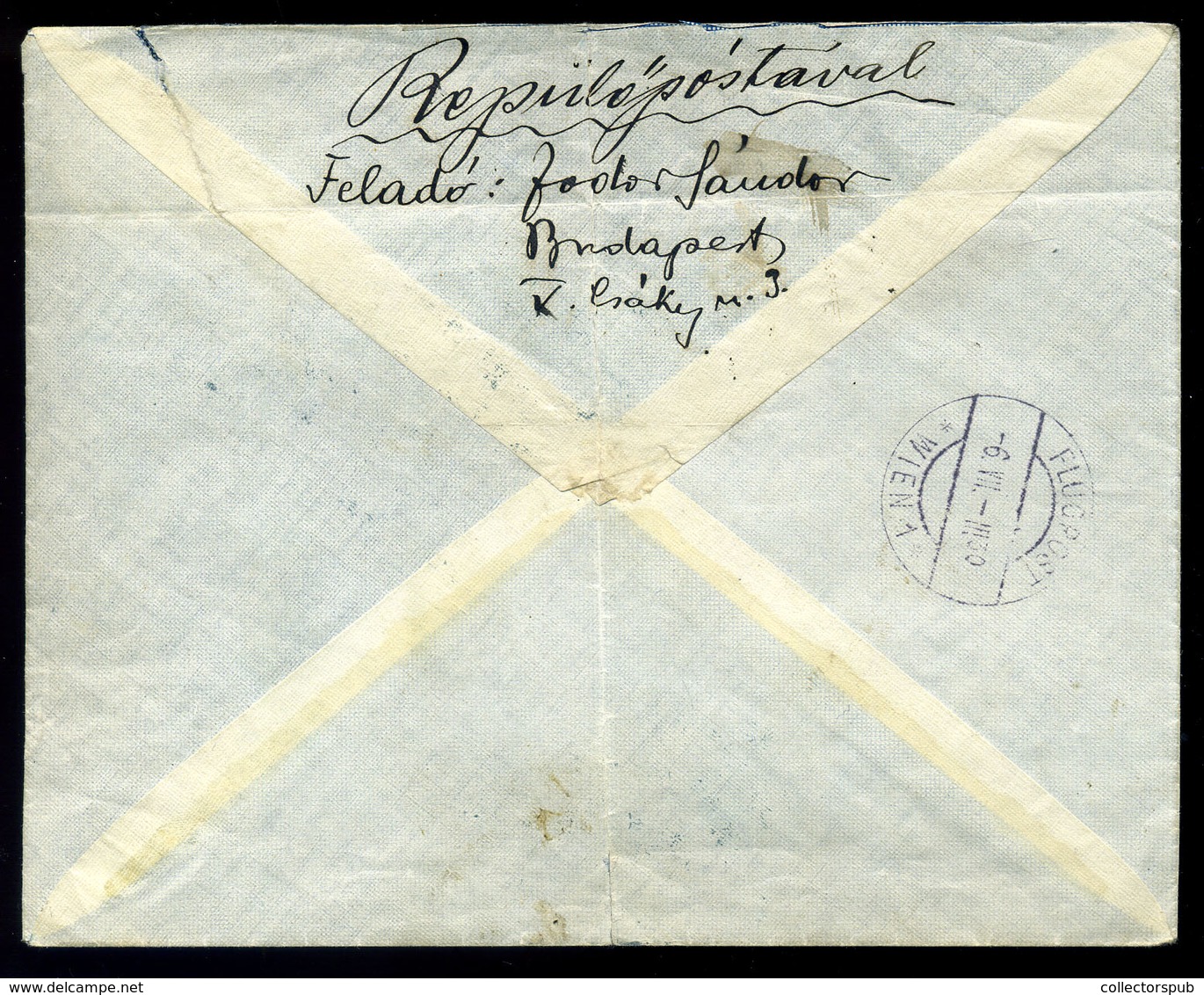 BUDAPEST 1918.07.05. Légi Levél Bécsbe Küldve  /  Airmail Letter To Vienna - Oblitérés