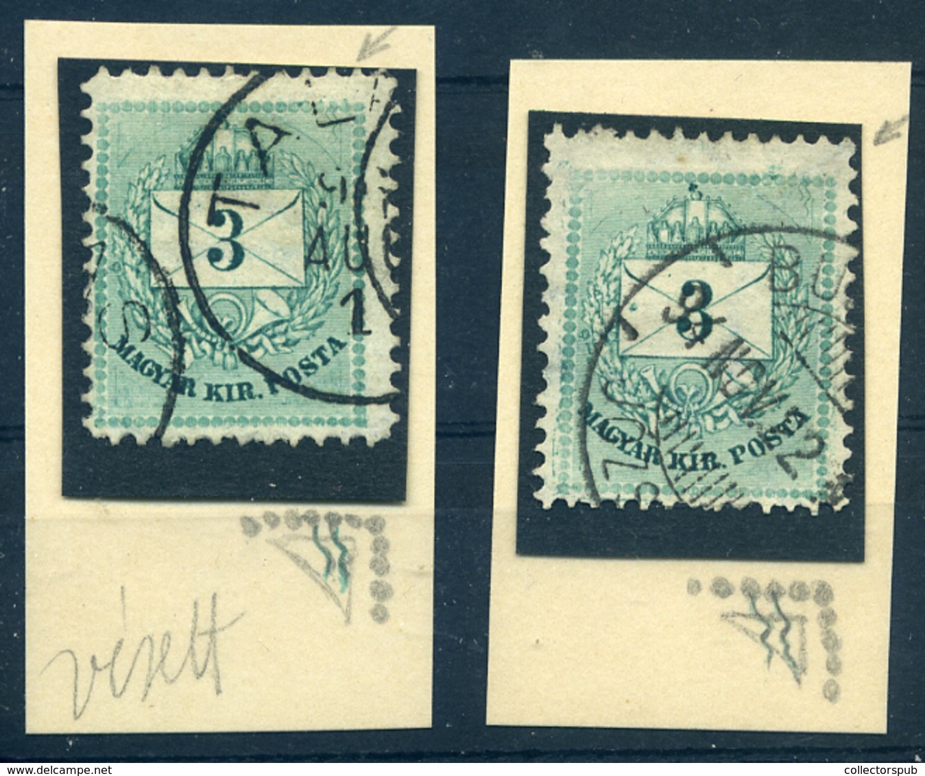 2 Db 3Kr-os Vésetjavítással  /  2 Pieces Of  3 Kr Repaired - Used Stamps