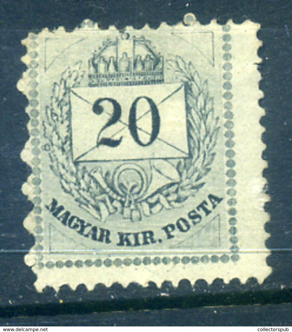 1874. Színesszámú 20Kr (látványosan Elfogazva) * Ritka Darab! (160000 +)  /  Color Number 20 Kr (faulty Perforation) Rar - Used Stamps