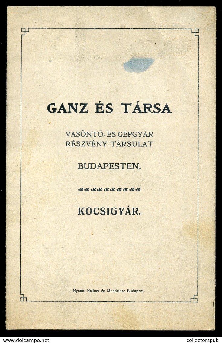 BUDAPEST 1907. Ganz és Társa Kocsigyár, Leporellós ,helyrajzos Ismertető  /  Ganz And Partner Car Factory - Unclassified