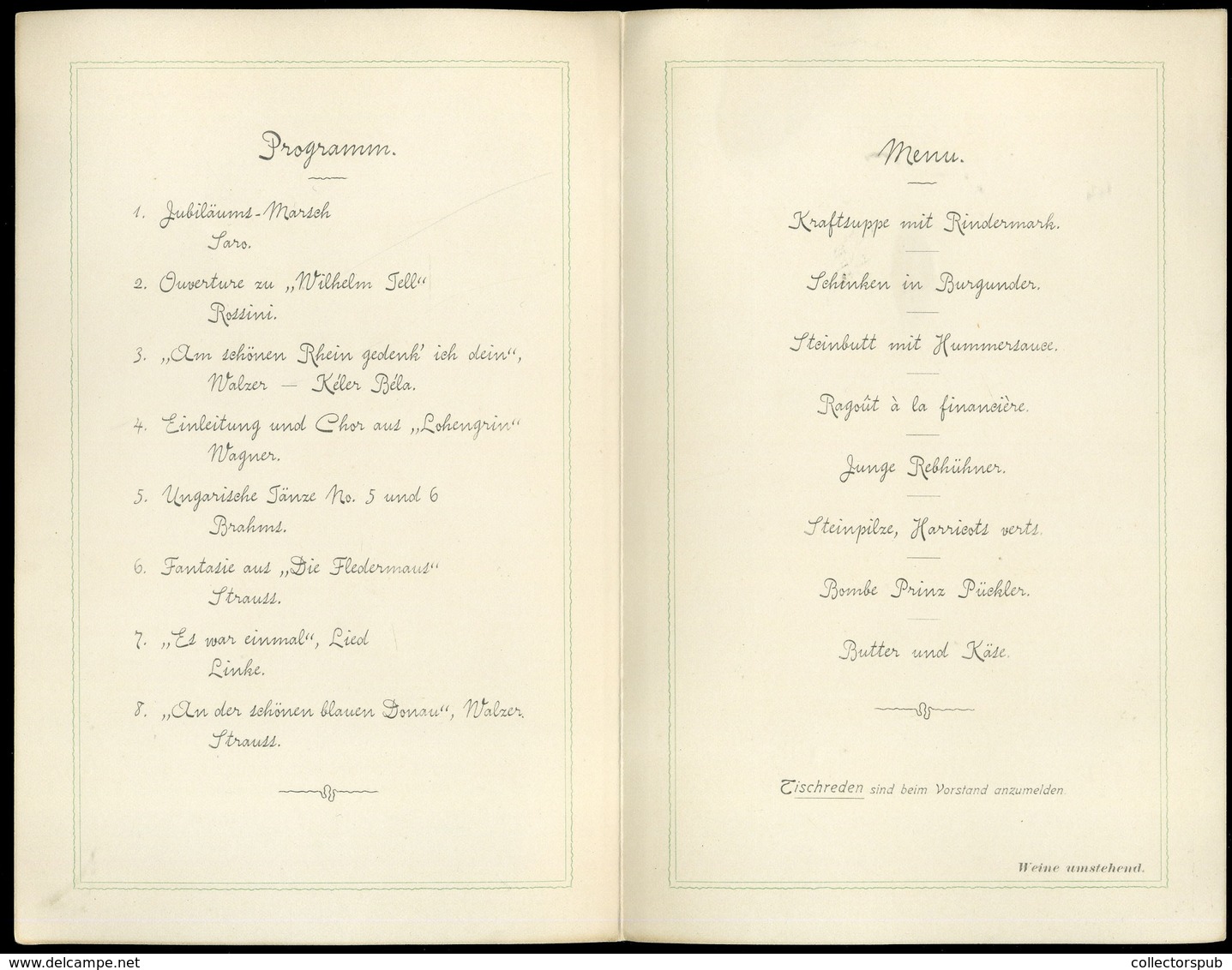 BRESLAU 1901. Binnenschiffahrts-Verbandstag Menükártya  /  MENU CARD - Menus